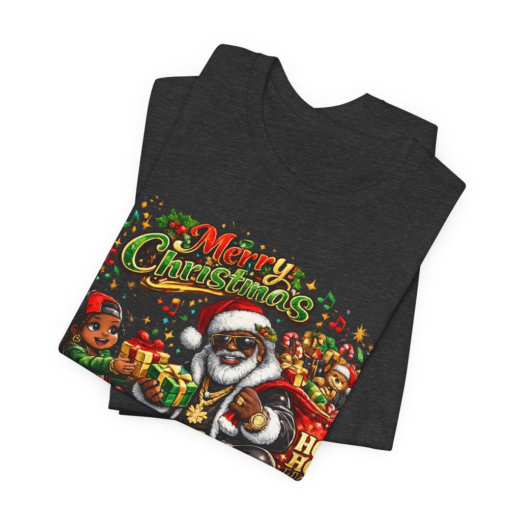 Black Santa Merry Christmas Shirt – Hip Hop Santa Gift Tee | Melanin Family Holiday Shirt
