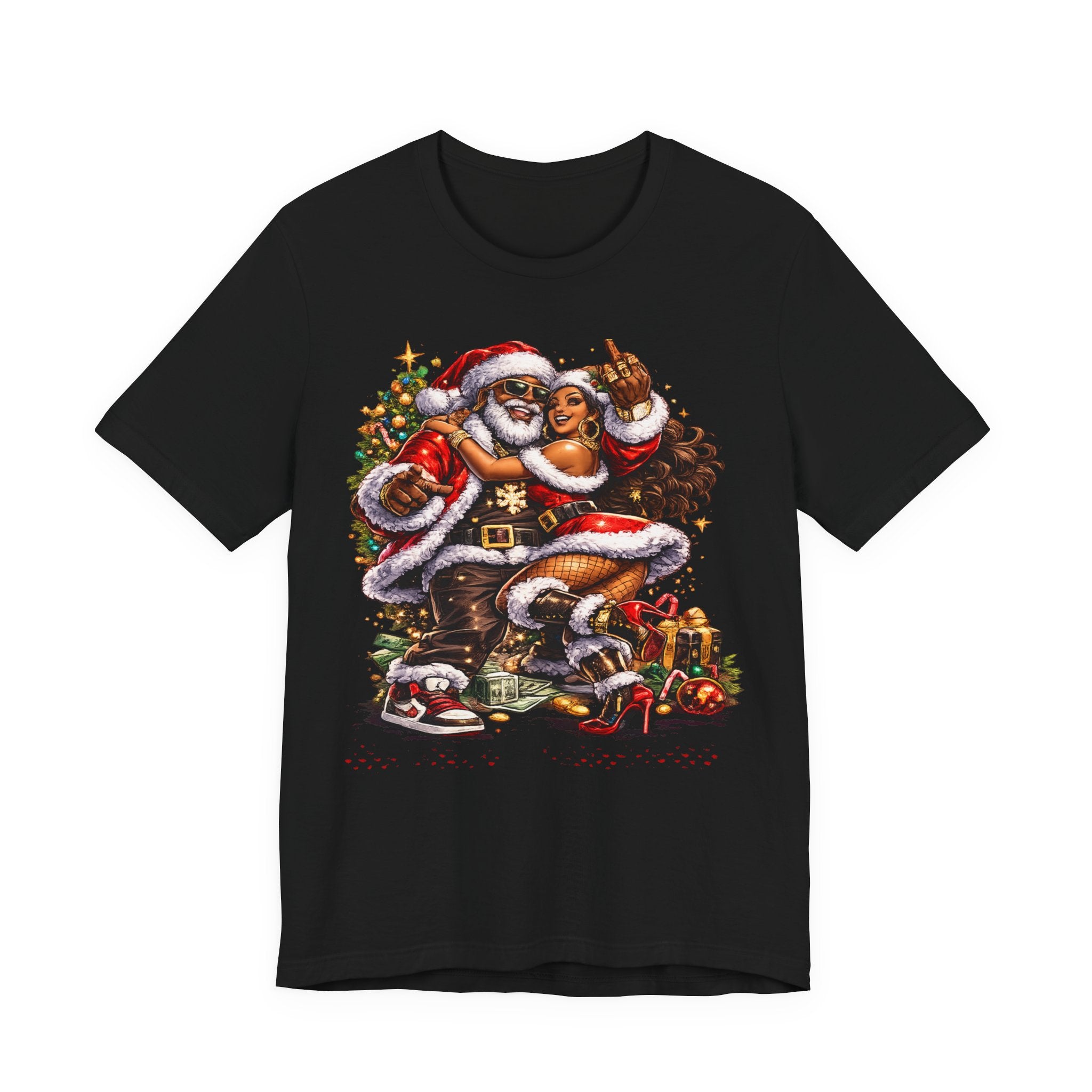 Hip Hop Santa & Mrs. Claus – Urban Christmas T-Shirt