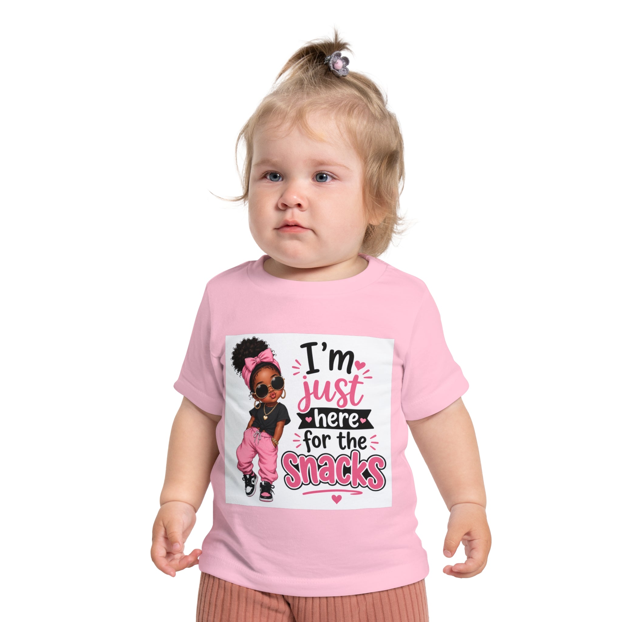 Hip Hop Baby "I'm Just Here for the Snacks" Short Sleeve T-Shirt
