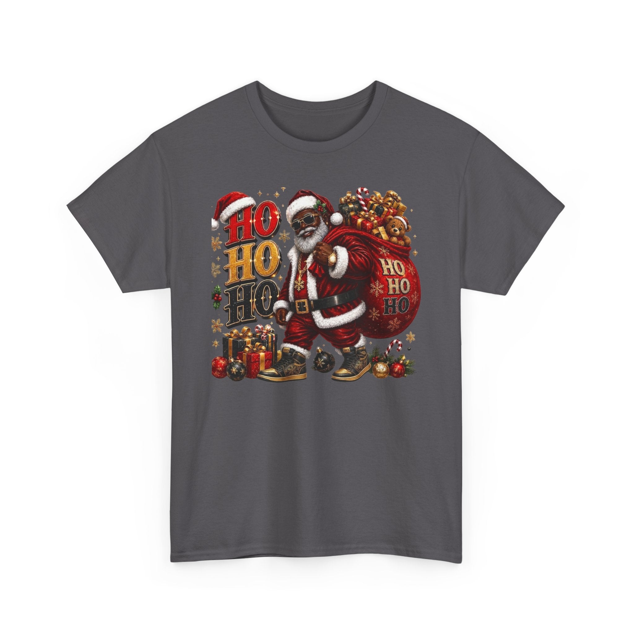 Black Santa Ho Ho Ho Shirt – Melanin Christmas Tee | Holiday Gift for Himz xc
