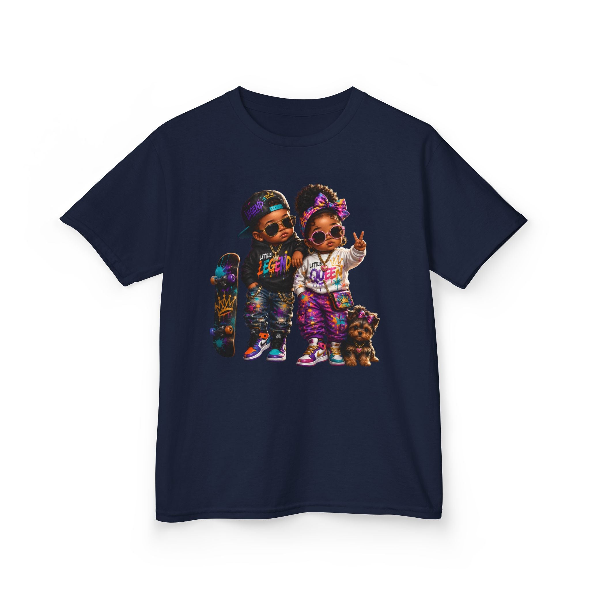 Little Legend & Little Queen T-Shirt | Back to School Hip Hop Kids Graphic Tee | Urban Streetwear Shirt