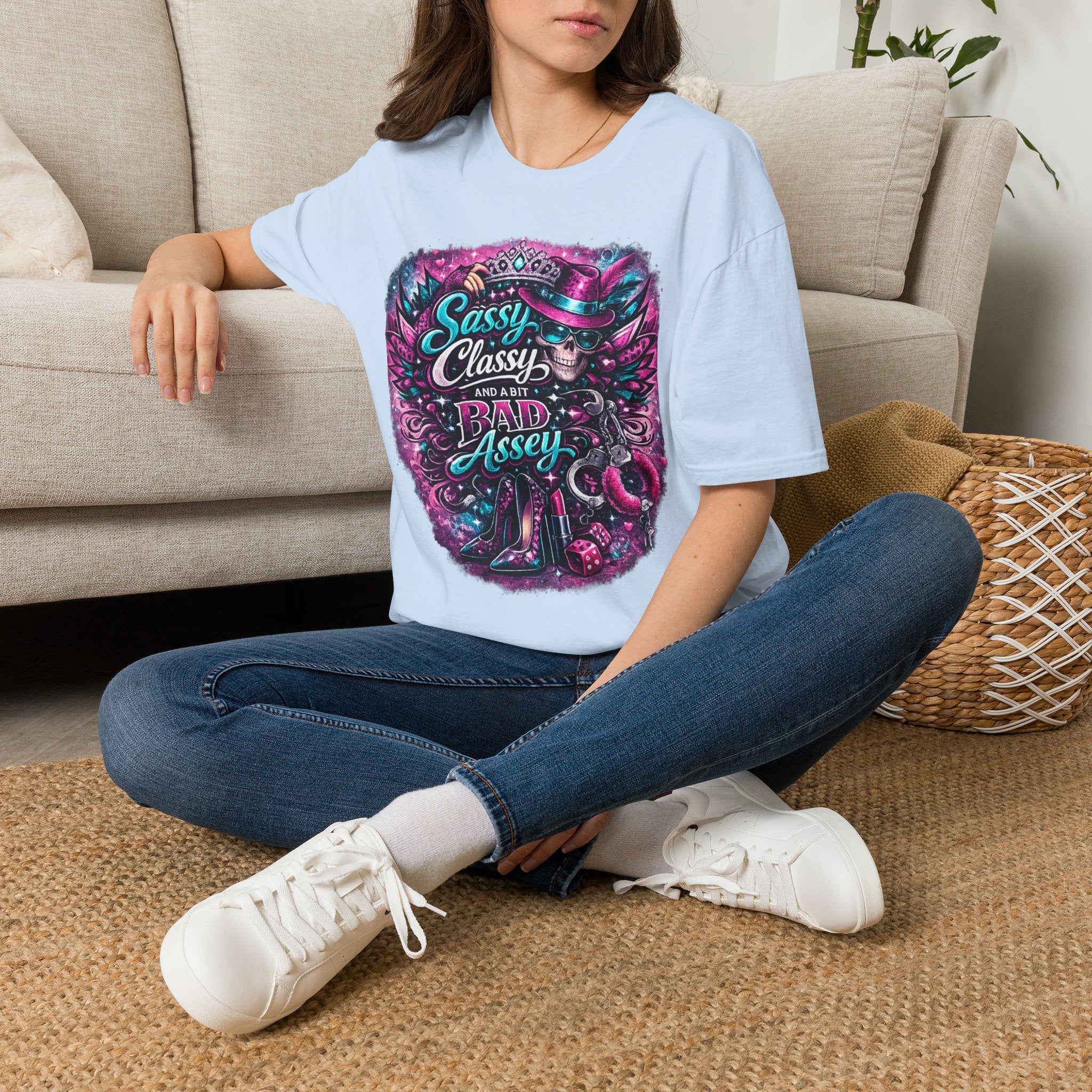 Sassy Classy And A Bit Bad Assey T-Shirt | Skeleton Queen Women's Graphic Tee