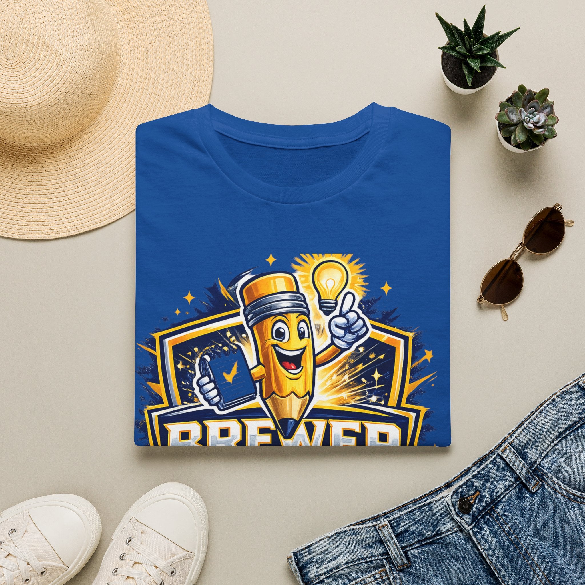 Brewer Early Innovation Academy T-Shirt | Columbus GA School Spirit Tee | BEIA Pencil Mascot Graphic Tee