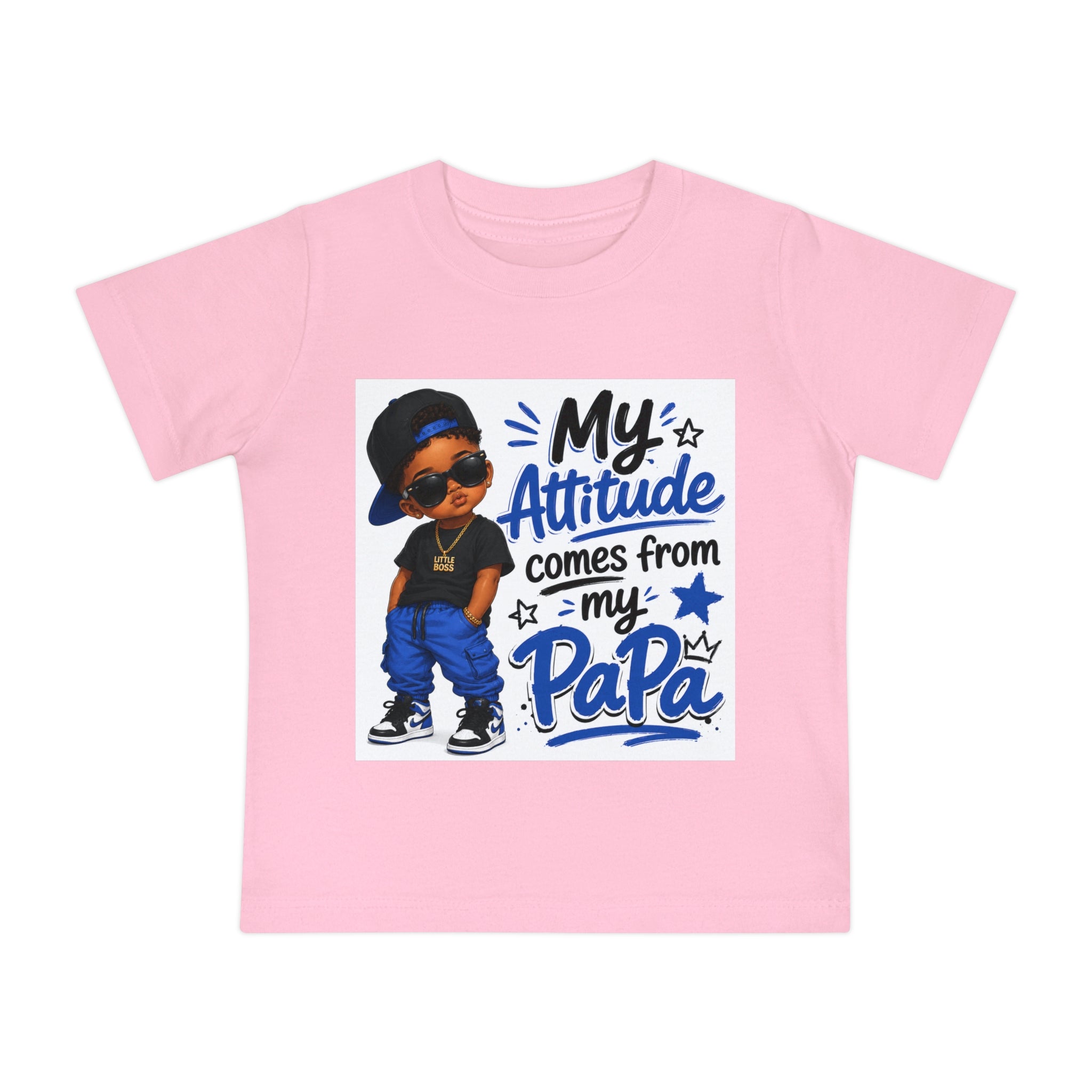 Baby T-Shirt “My Attitude Comes From My Papa” — Cute Papa-Inspired Infant Tee