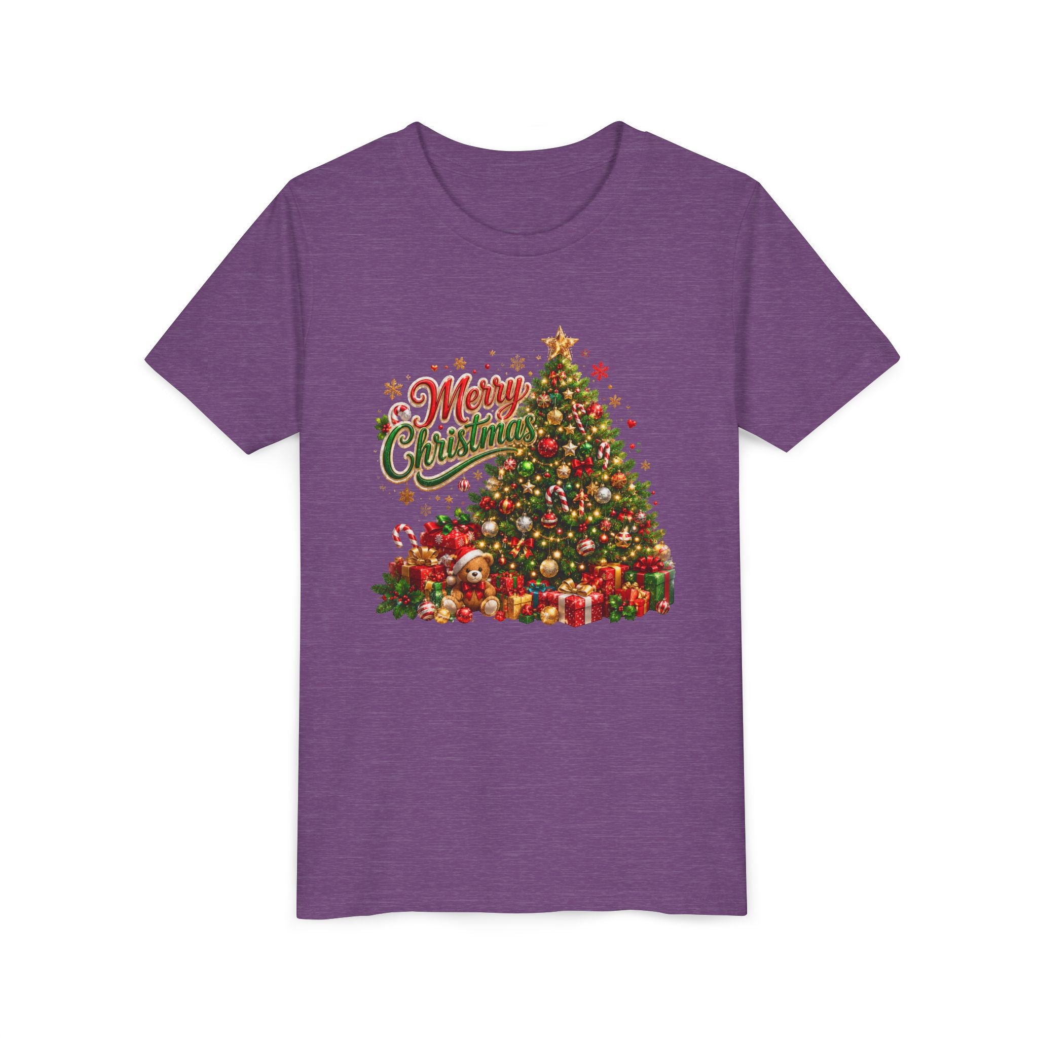 Merry Christmas Tree Shirt – Classic Holiday Tee | Christmas Gift for Kids and Famil