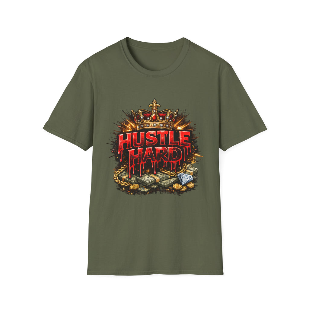 Hustle Hard T-Shirt – Crown & Money Graphic Tee