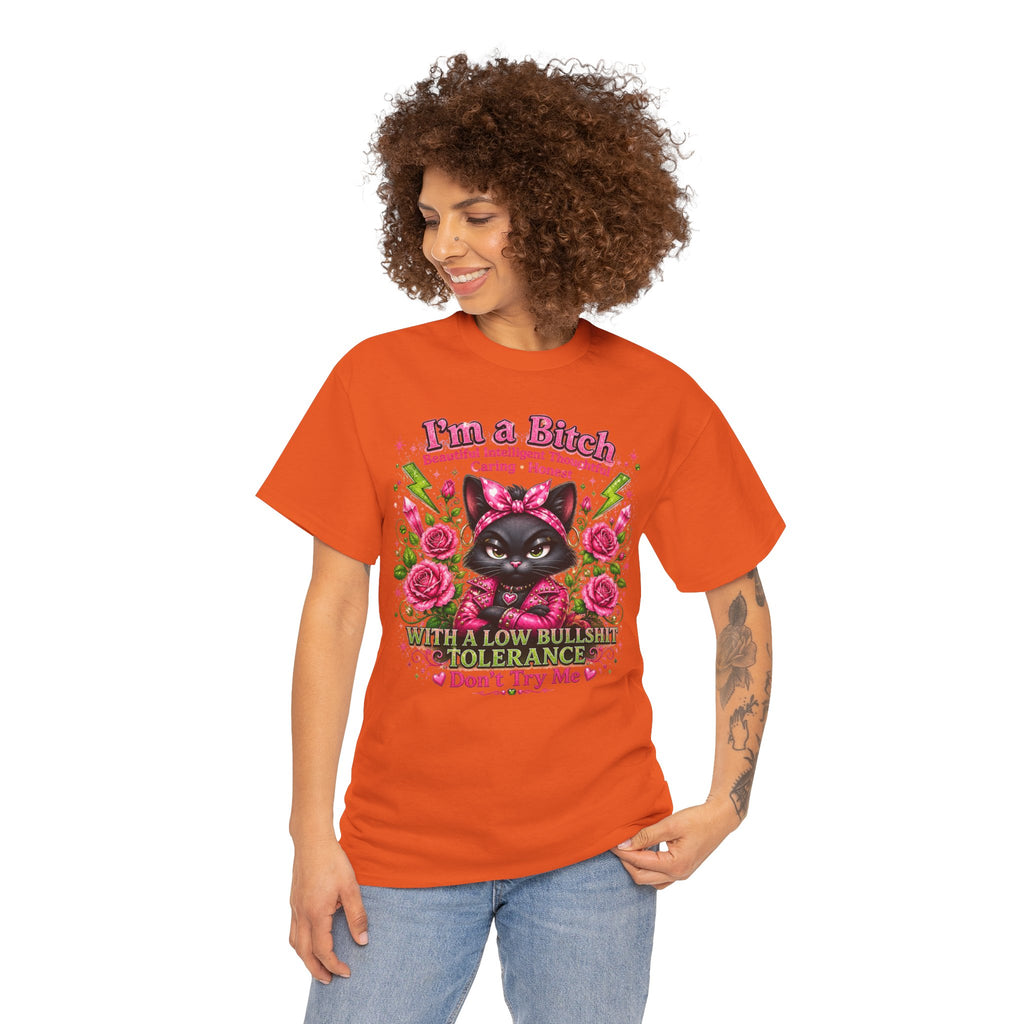 I'm a B.I.T.C.H. Sassy Cat Shirt – Beautiful Intelligent Thoughtful Caring Honest | Funny Attitude Tee