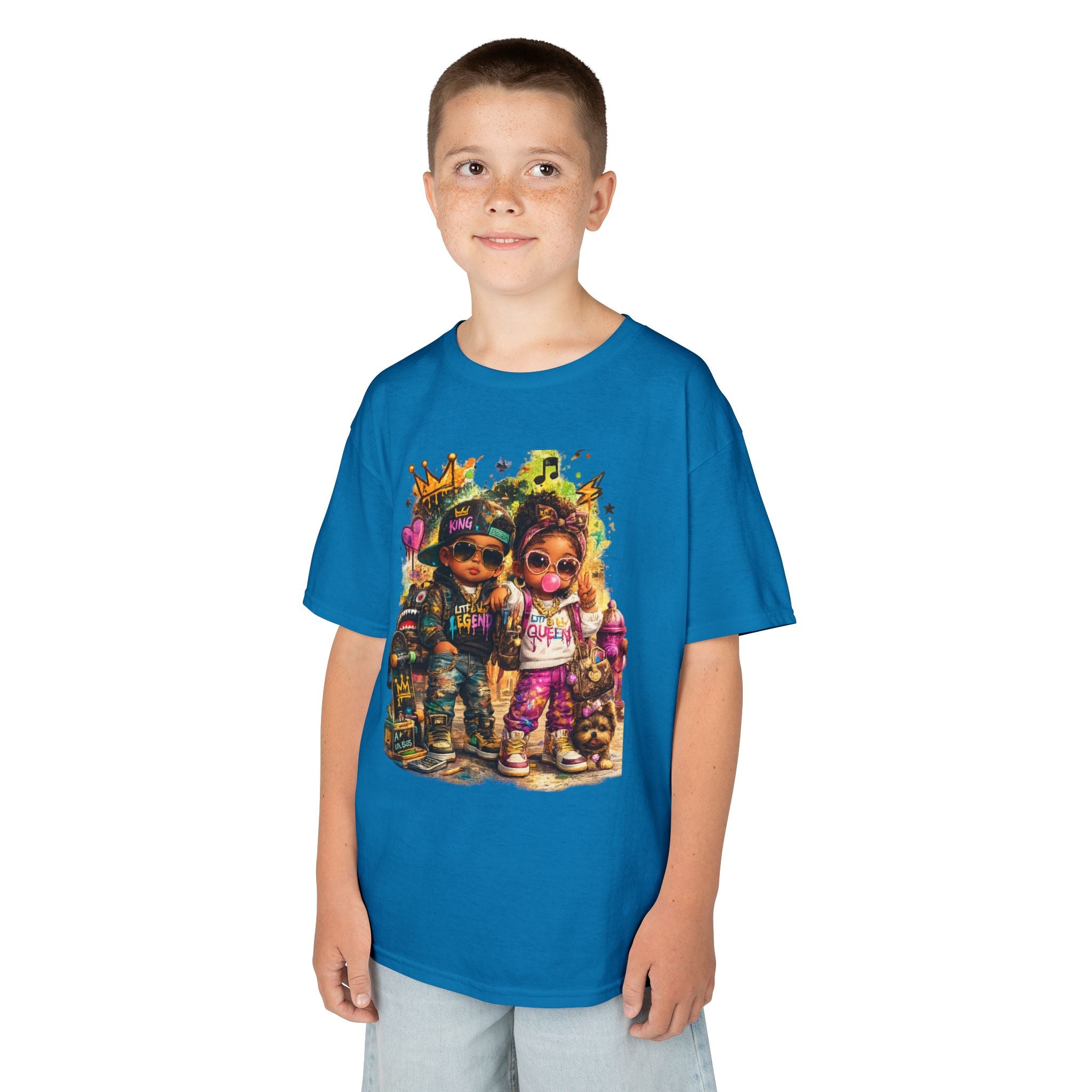 Lil Legend & Lil Queen T-Shirt | Hip Hop Kids Graffiti Graphic Tee | Urban Streetwear Kids Shirt