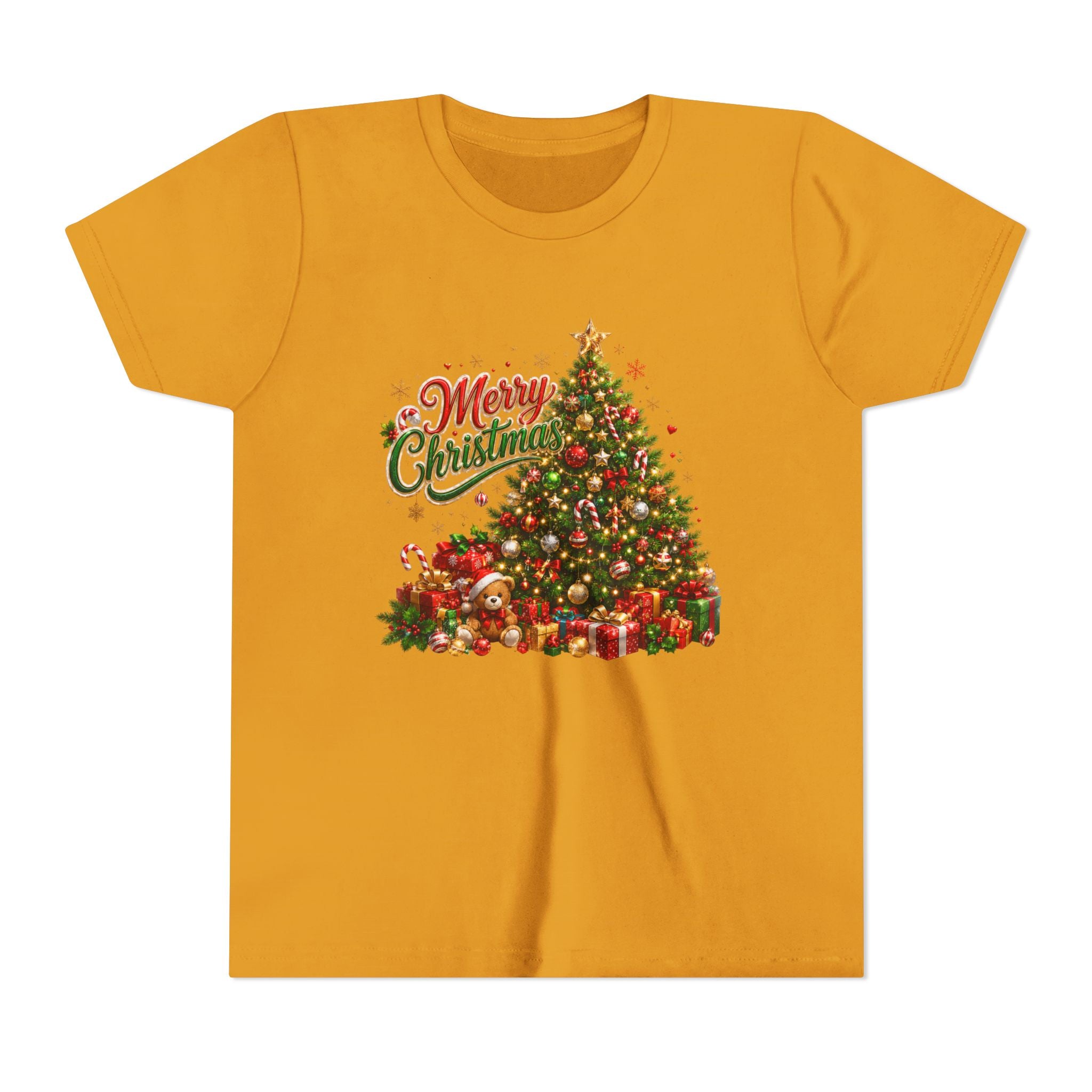 Merry Christmas Tree Shirt – Classic Holiday Tee | Christmas Gift for Kids and Famil