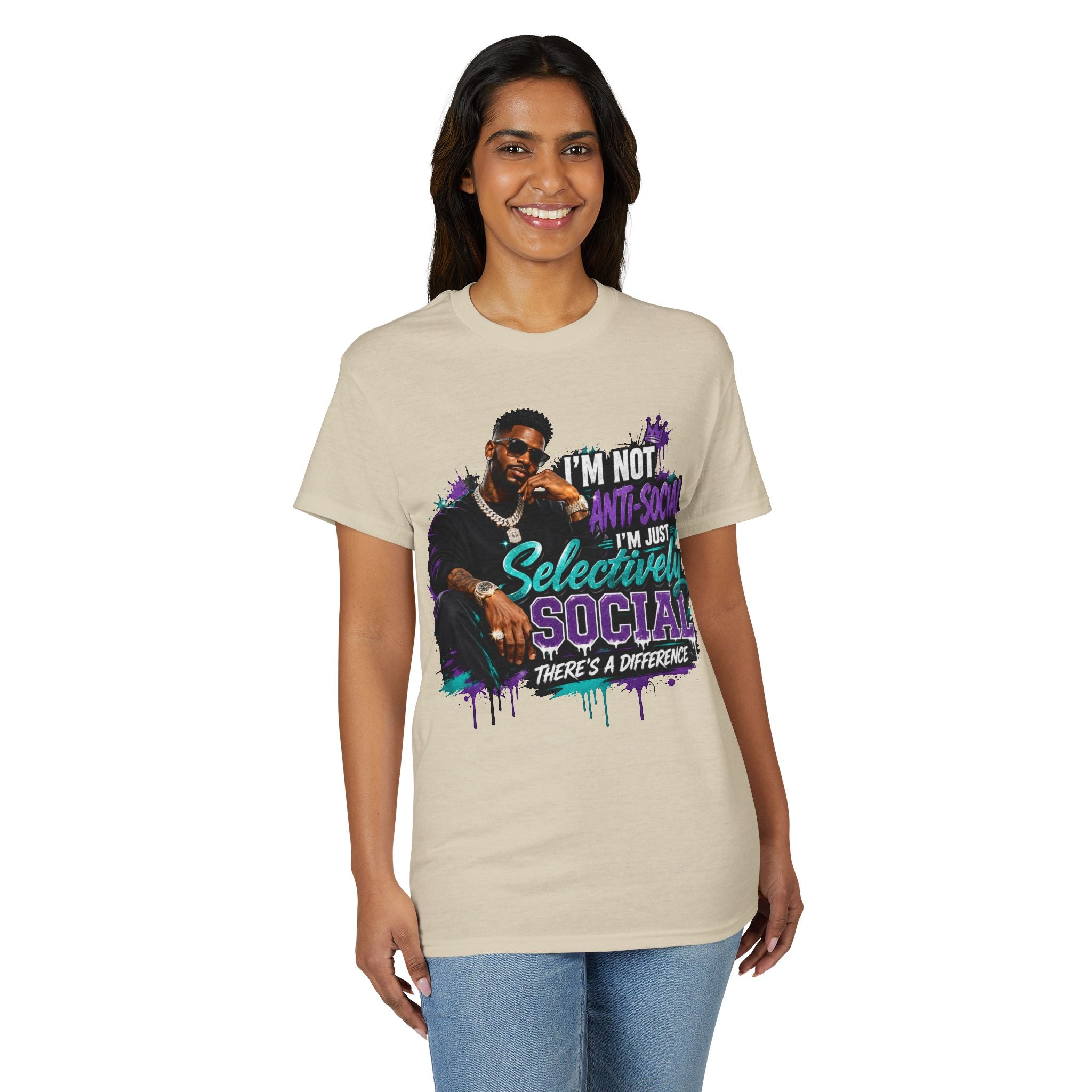 I'm Not Anti-Social, I'm Just Selectively Social T-Shirt | There's A Difference Graphic Tee