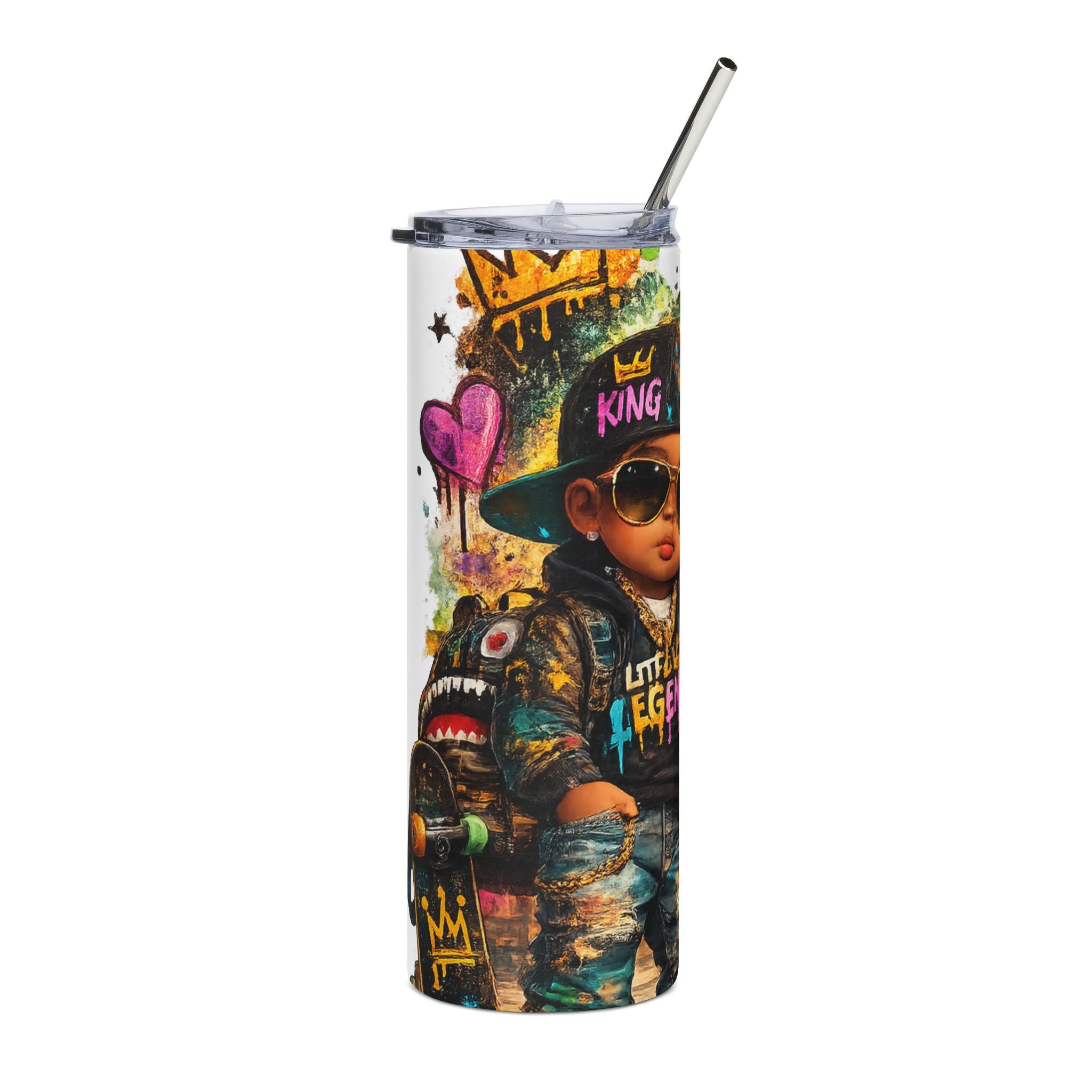 Lil Legend & Lil Queen Tumbler | Hip Hop Kids Graffiti Drinkware | Urban Streetwear Cup
