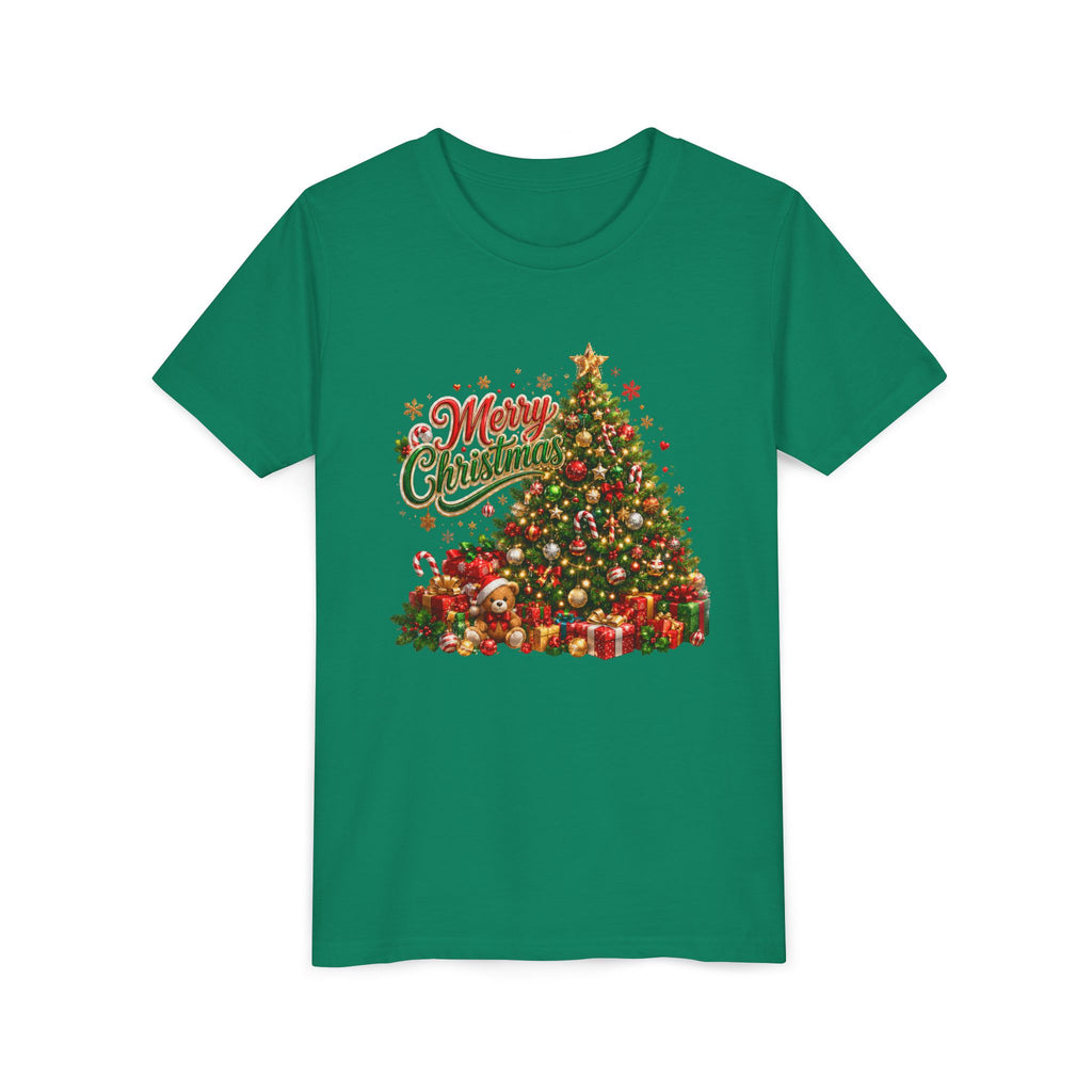 Merry Christmas Tree Shirt – Classic Holiday Tee | Christmas Gift for Kids and Famil