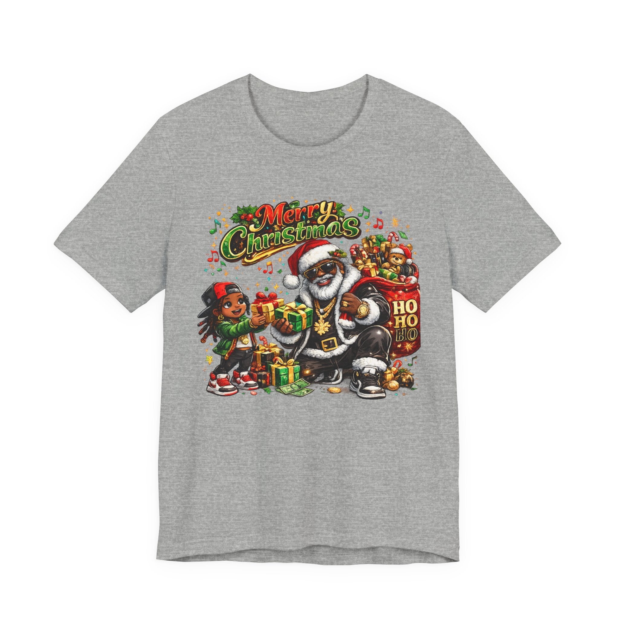 Black Santa Merry Christmas Shirt – Hip Hop Santa Gift Tee | Melanin Family Holiday Shirt