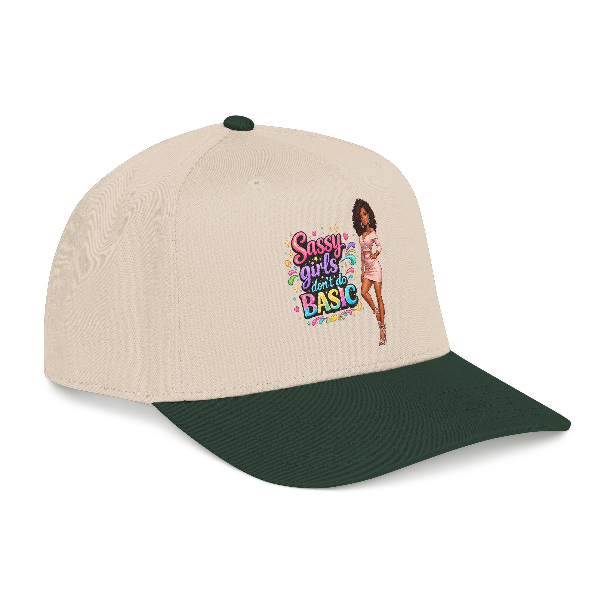 Sassy Girls Don't Do Basic Ball Cap – Royal/Natural