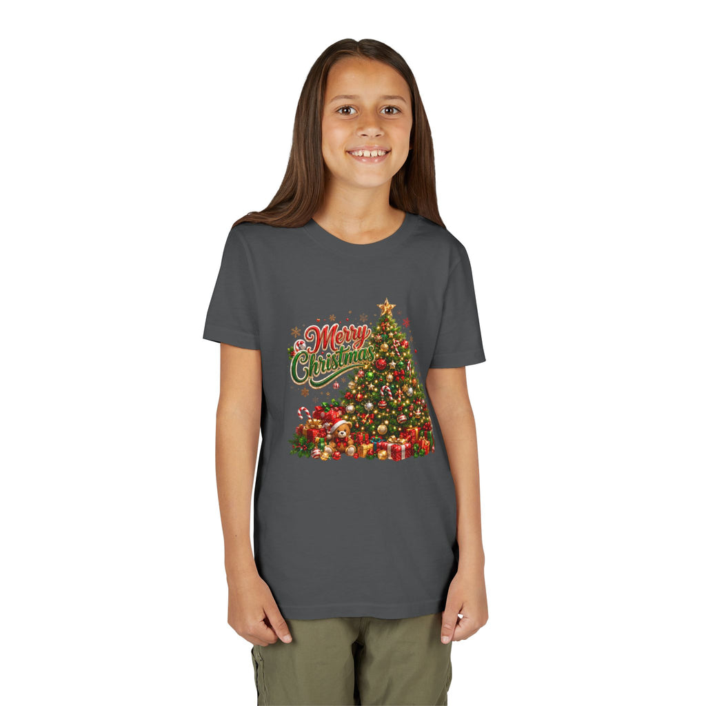 Merry Christmas Tree Shirt – Classic Holiday Tee | Christmas Gift for Kids and Famil