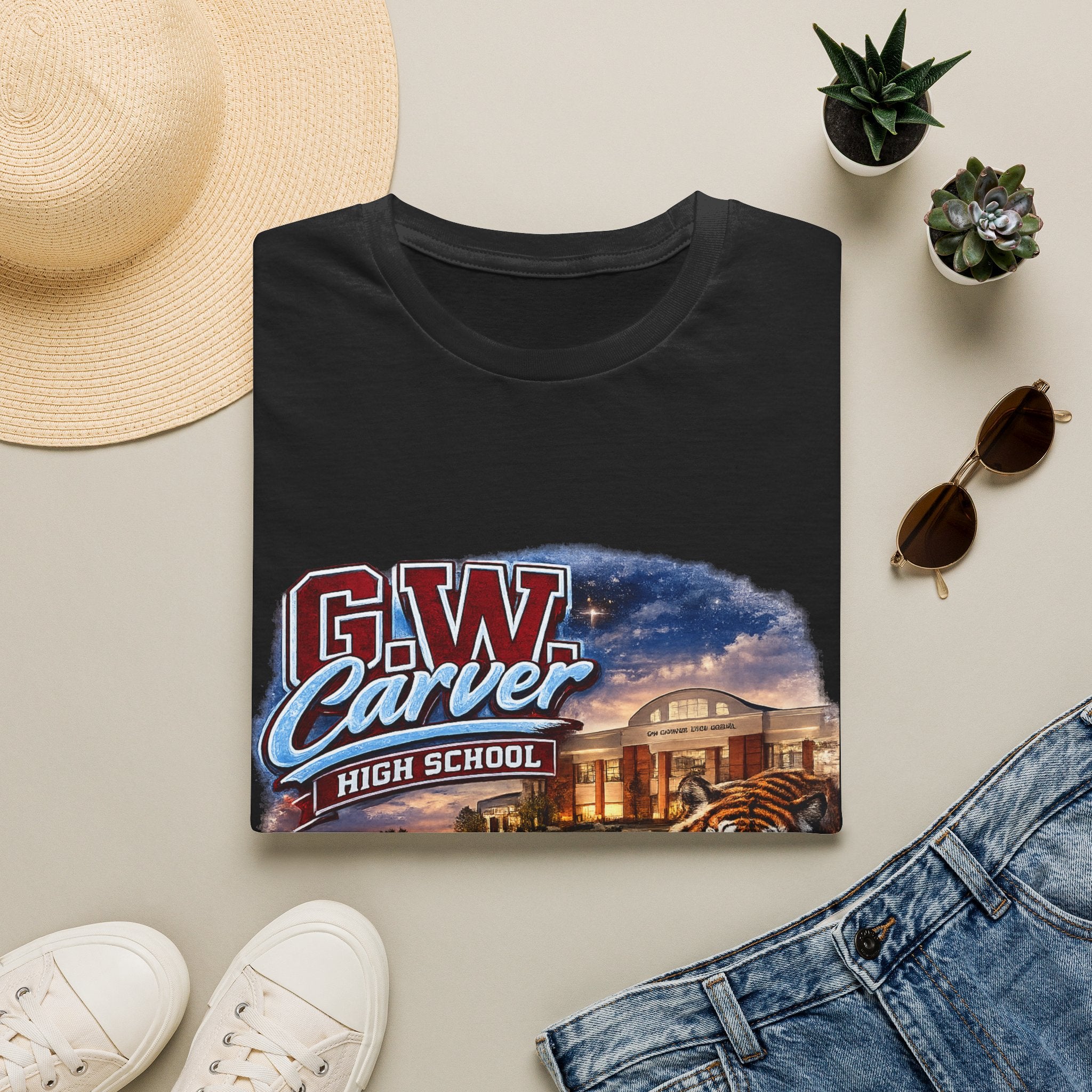 G.W. Carver High School Tigers T-Shirt | On Da Hill School Spirit Tee | Columbus GA Tiger Pride Graphic Tee
