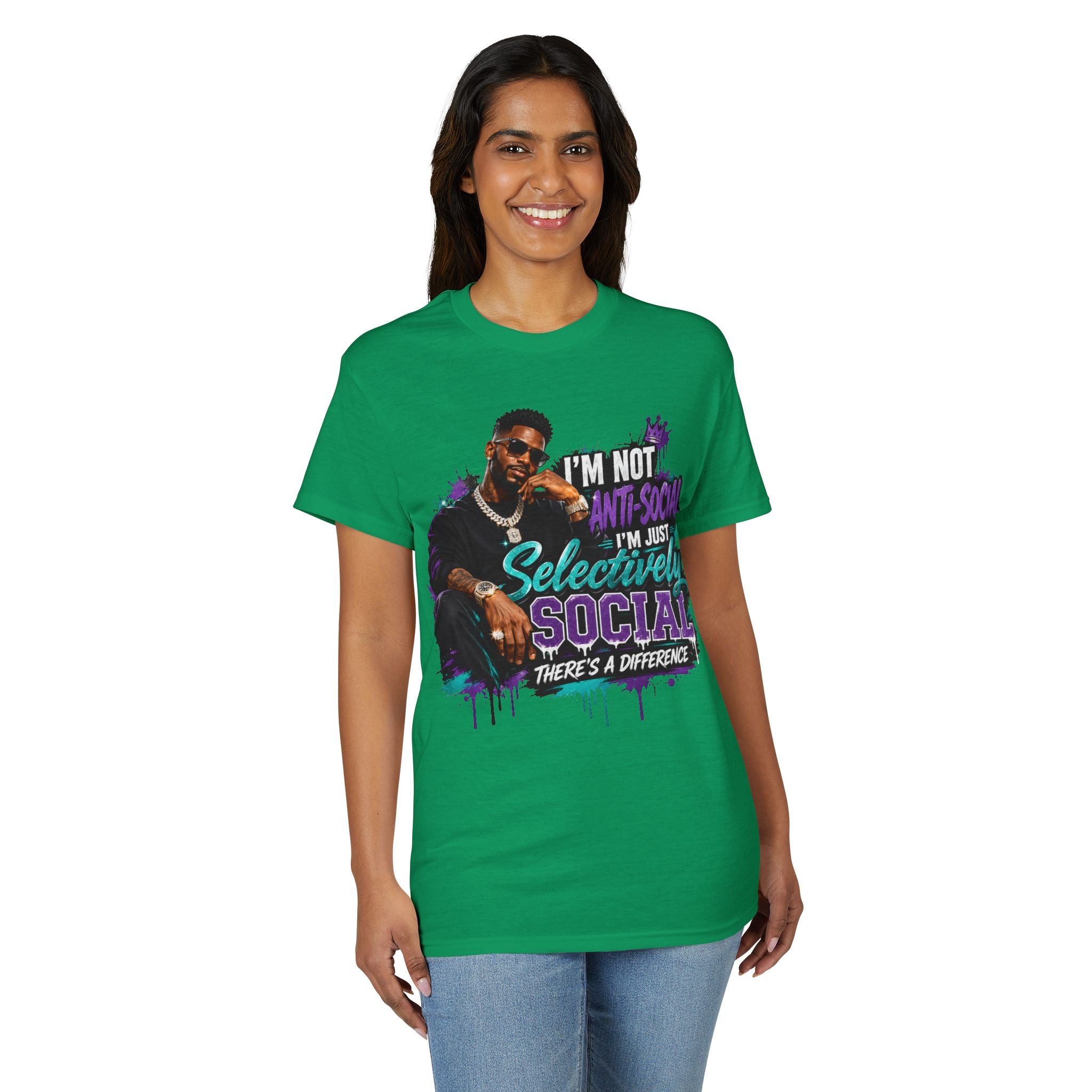 I'm Not Anti-Social, I'm Just Selectively Social T-Shirt | There's A Difference Graphic Tee