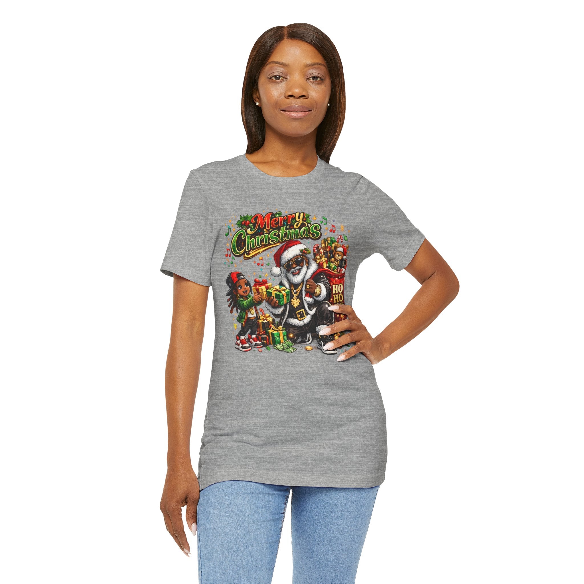 Black Santa Merry Christmas Shirt – Hip Hop Santa Gift Tee | Melanin Family Holiday Shirt