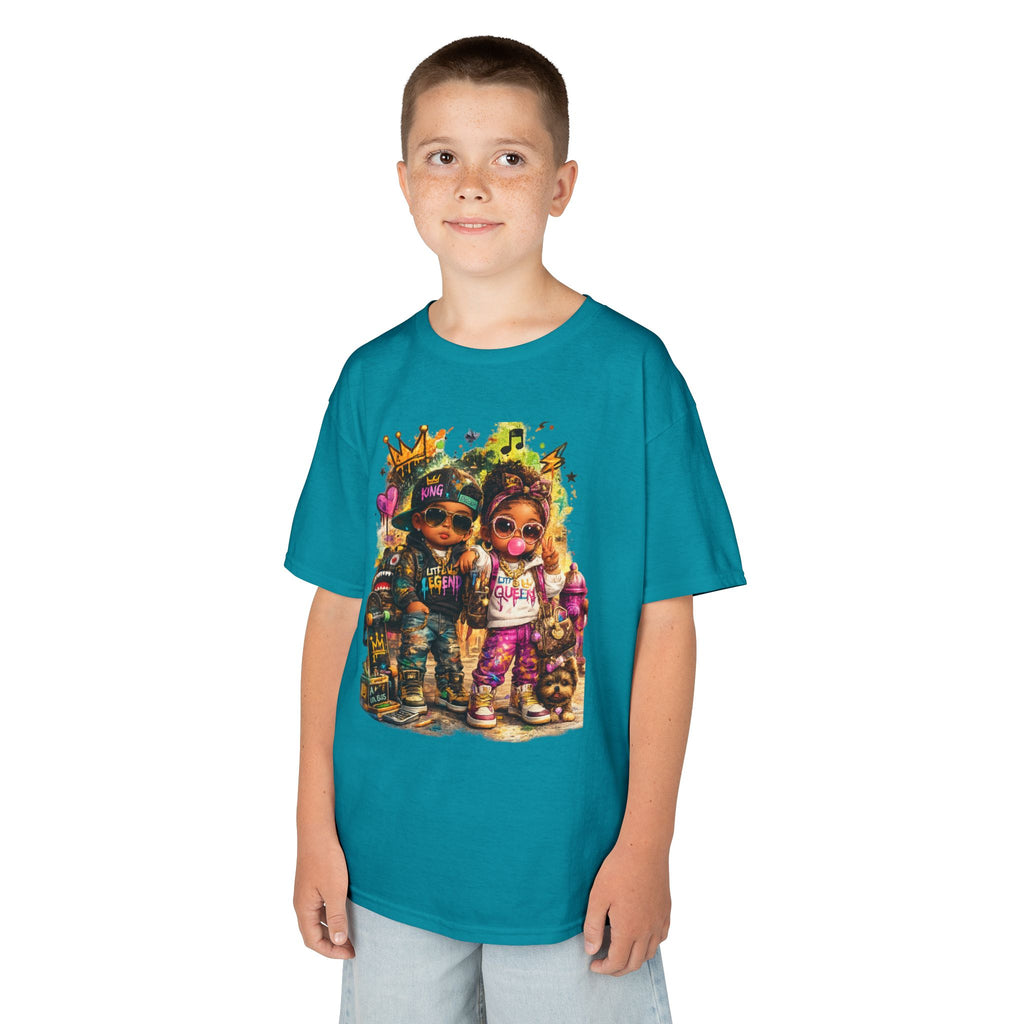 Lil Legend & Lil Queen T-Shirt | Hip Hop Kids Graffiti Graphic Tee | Urban Streetwear Kids Shirt