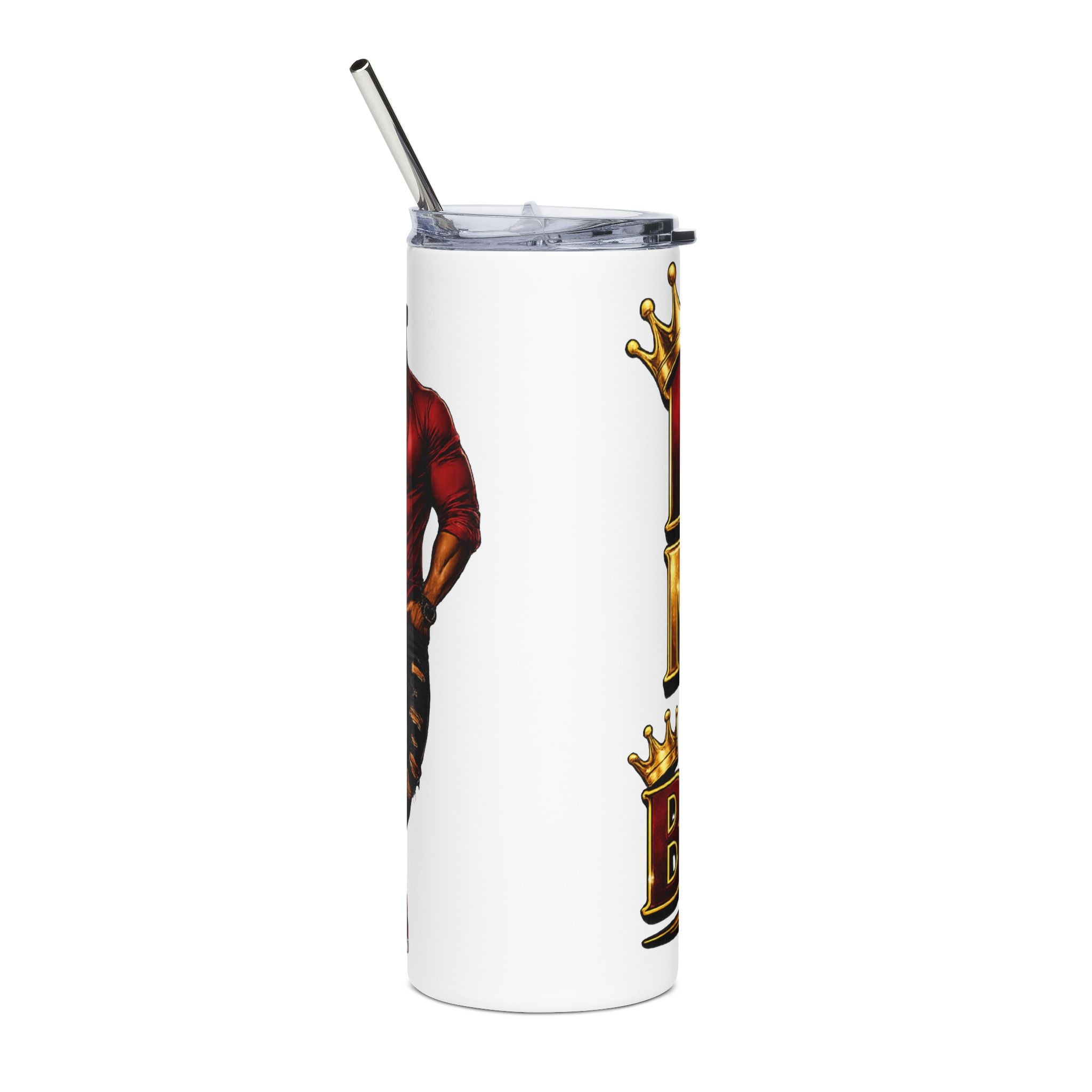 Real Man, Not Basic Tumbler | King Crown 20oz Insulated Cup