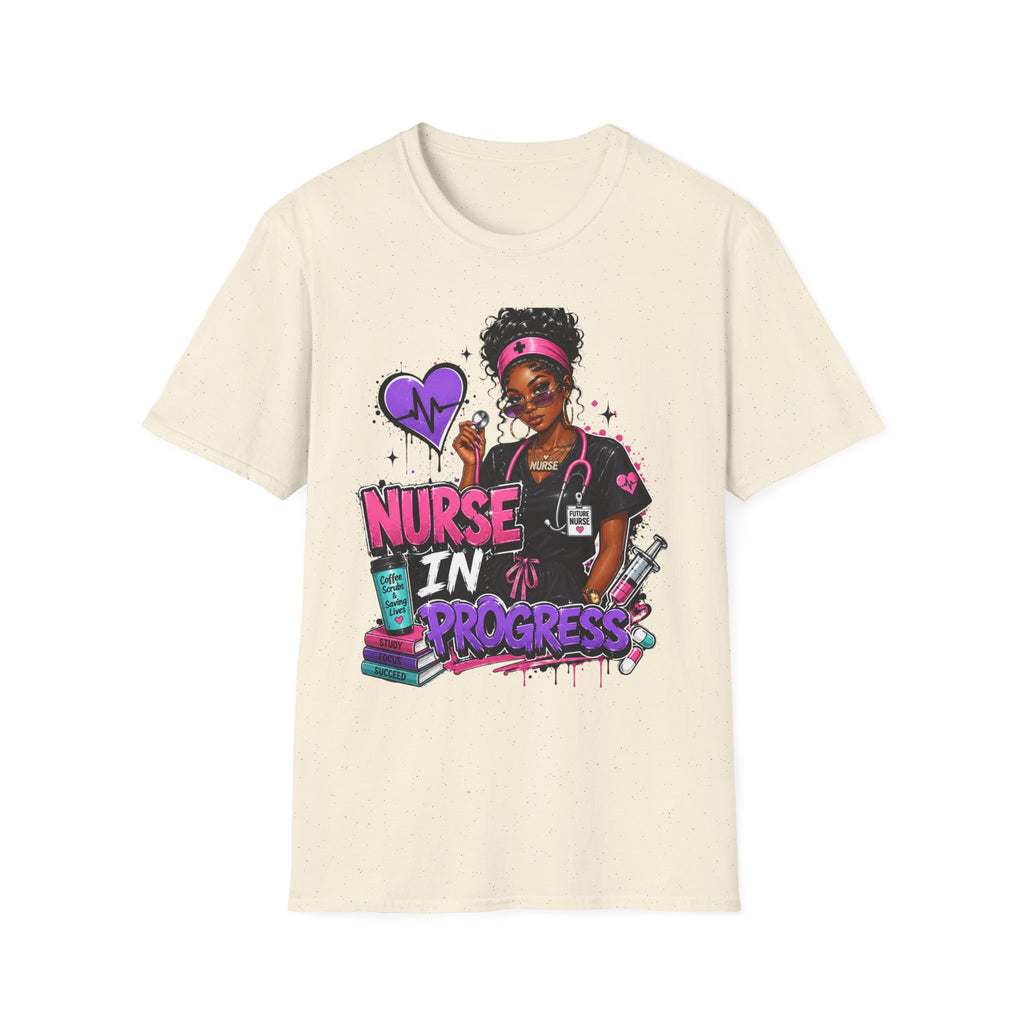 Nurse In Progress T-Shirt | Future Nurse Gift | Black Girl Nurse Graphic Tee
