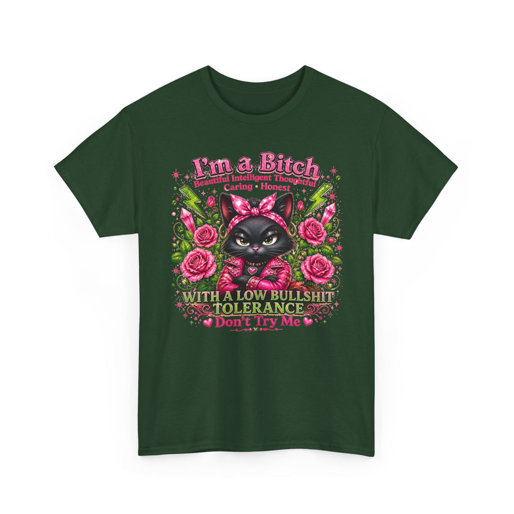 I'm a B.I.T.C.H. Sassy Cat Shirt – Beautiful Intelligent Thoughtful Caring Honest | Funny Attitude Tee