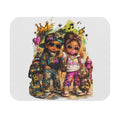 Lil Legend & Lil Queen Mouse Pad | Hip Hop Kids Graffiti Desk Pad | Urban Streetwear Desk Accessory