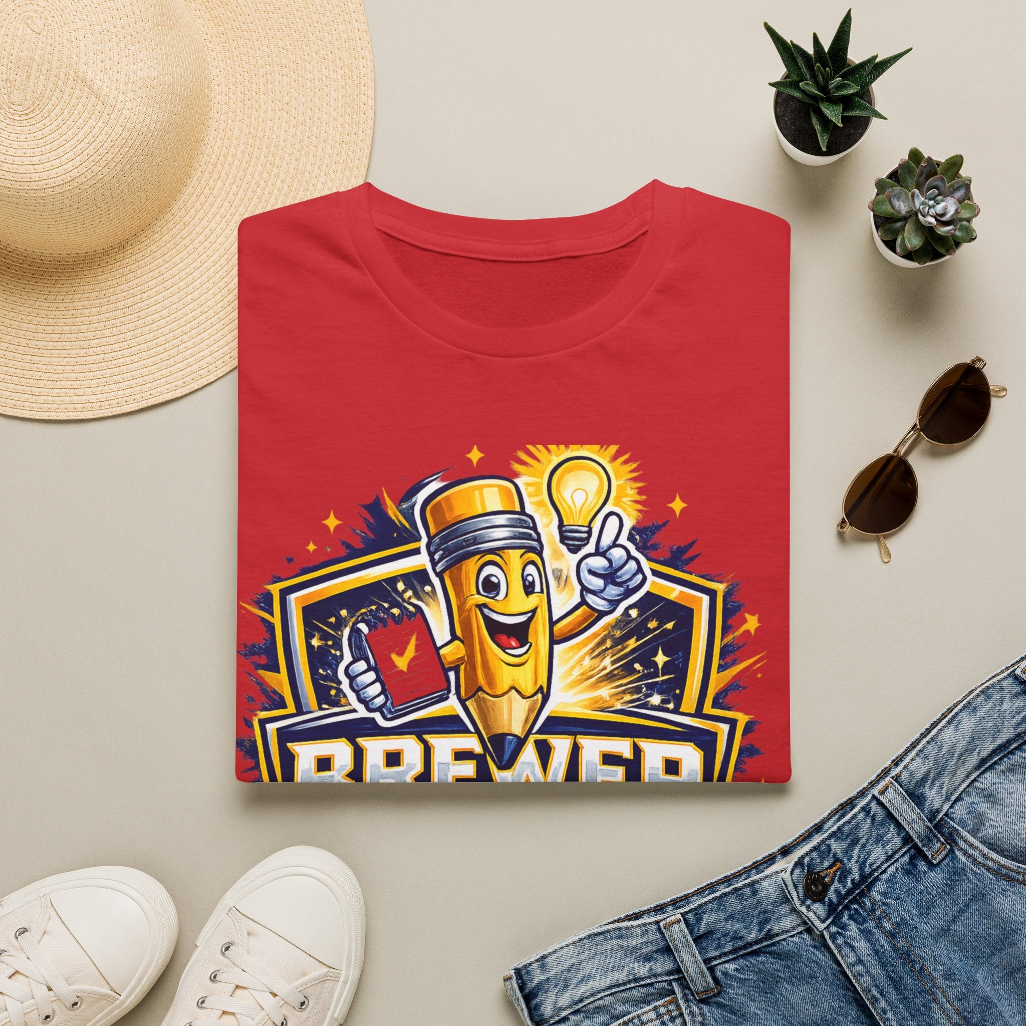 Brewer Early Innovation Academy T-Shirt | Columbus GA School Spirit Tee | BEIA Pencil Mascot Graphic Tee