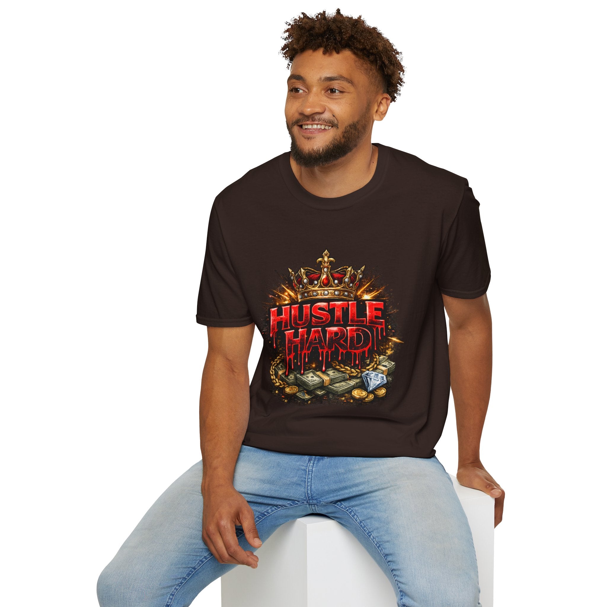 Hustle Hard T-Shirt – Crown & Money Graphic Tee