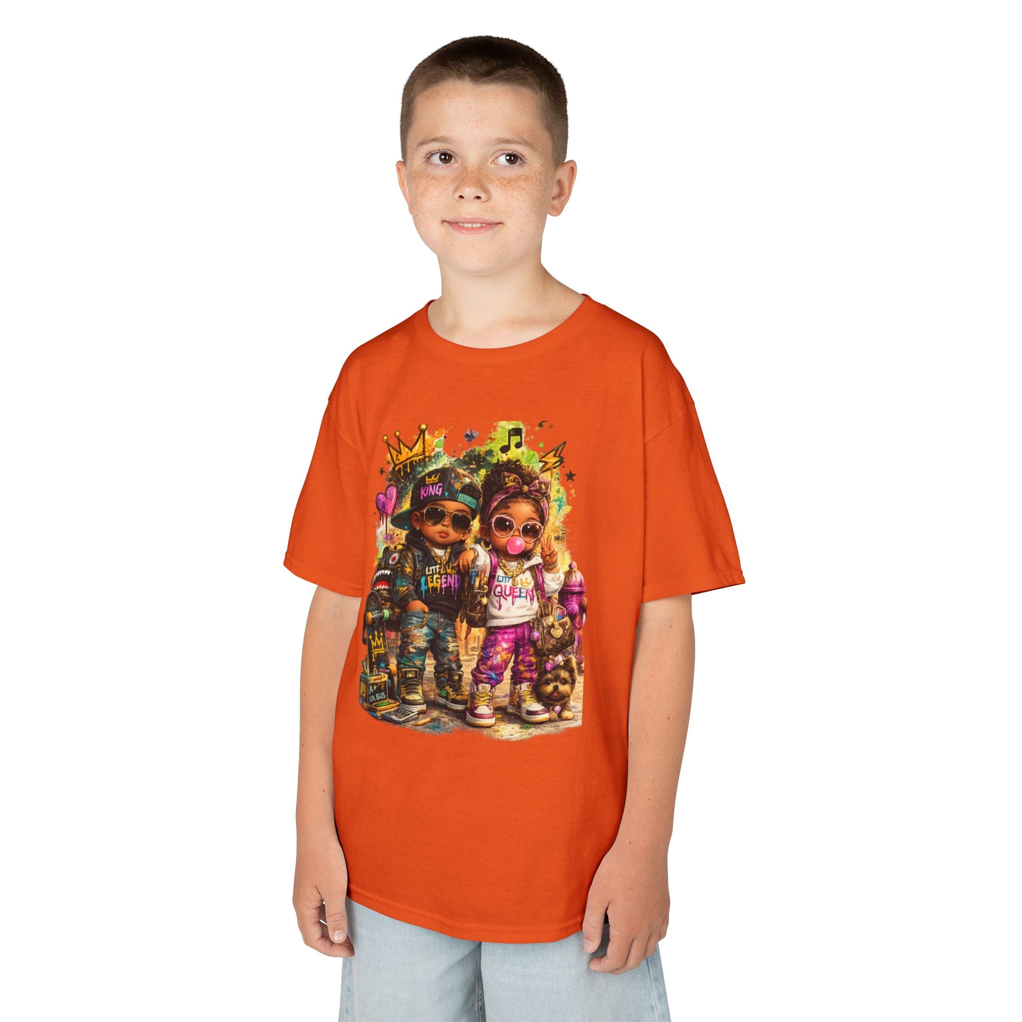 Lil Legend & Lil Queen T-Shirt | Hip Hop Kids Graffiti Graphic Tee | Urban Streetwear Kids Shirt