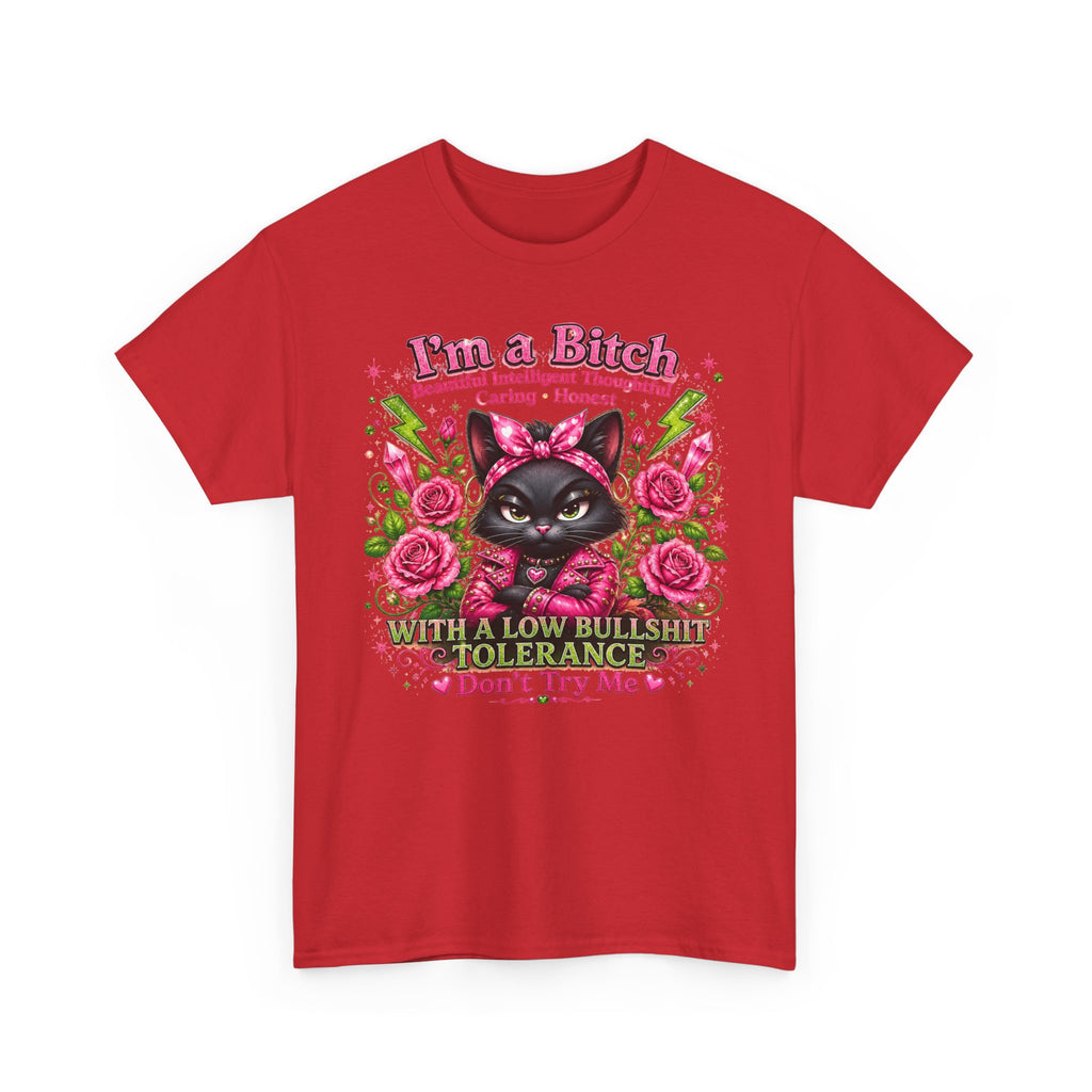 I'm a B.I.T.C.H. Sassy Cat Shirt – Beautiful Intelligent Thoughtful Caring Honest | Funny Attitude Tee