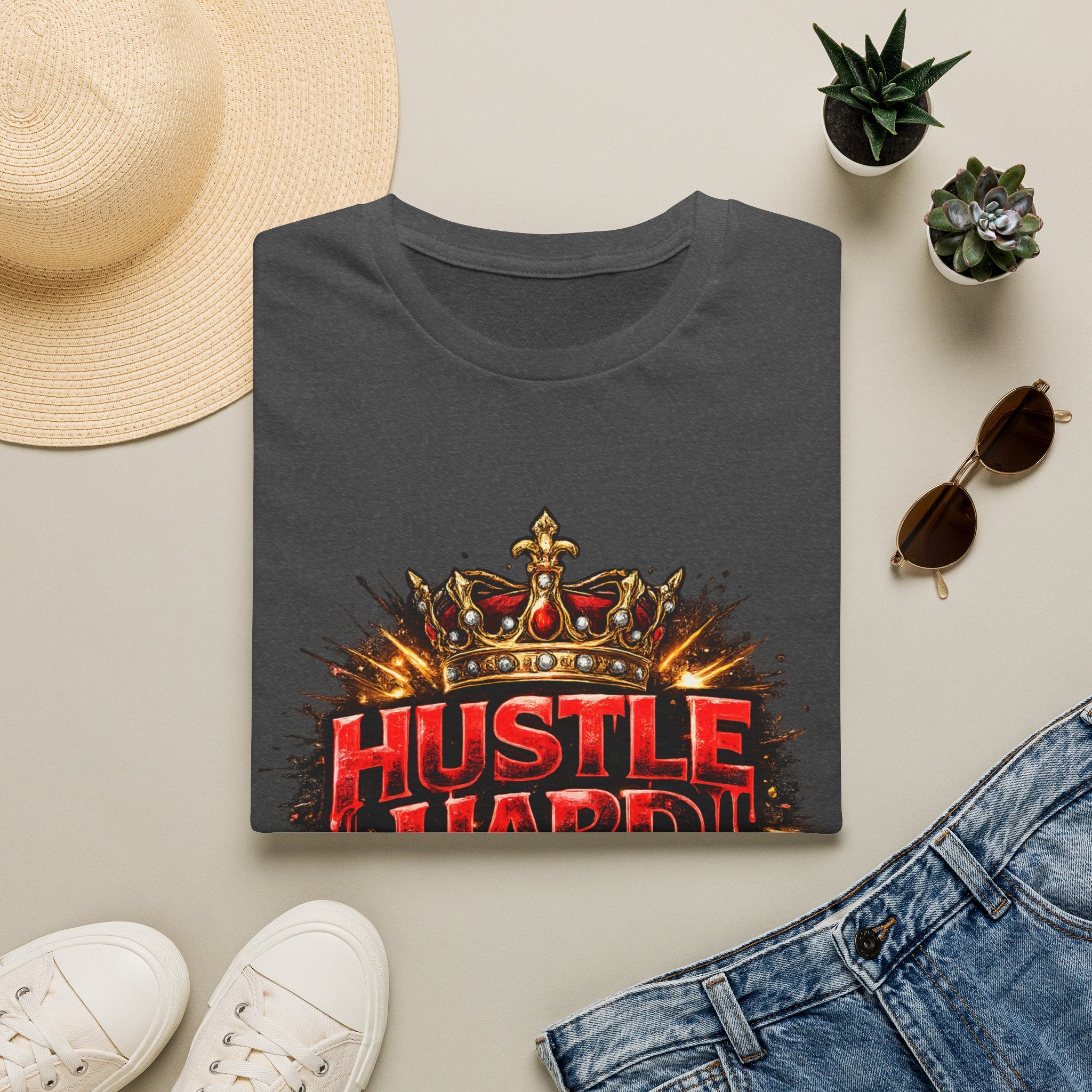 Hustle Hard T-Shirt – Crown & Money Graphic Tee