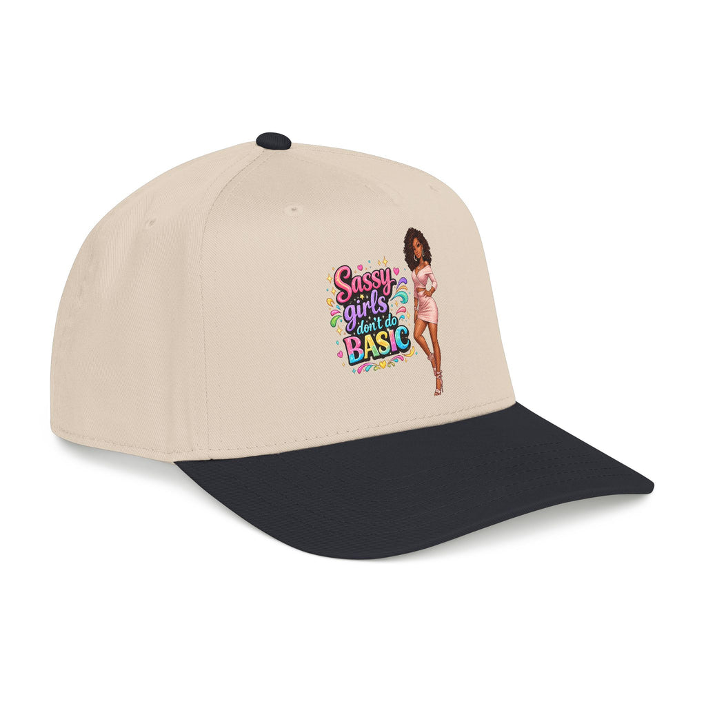Sassy Girls Don't Do Basic Ball Cap – Royal/Natural