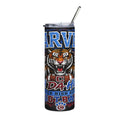 Carver High School Football Skinny Tumbler | Tigers Spirit Insulated Cup with Straw