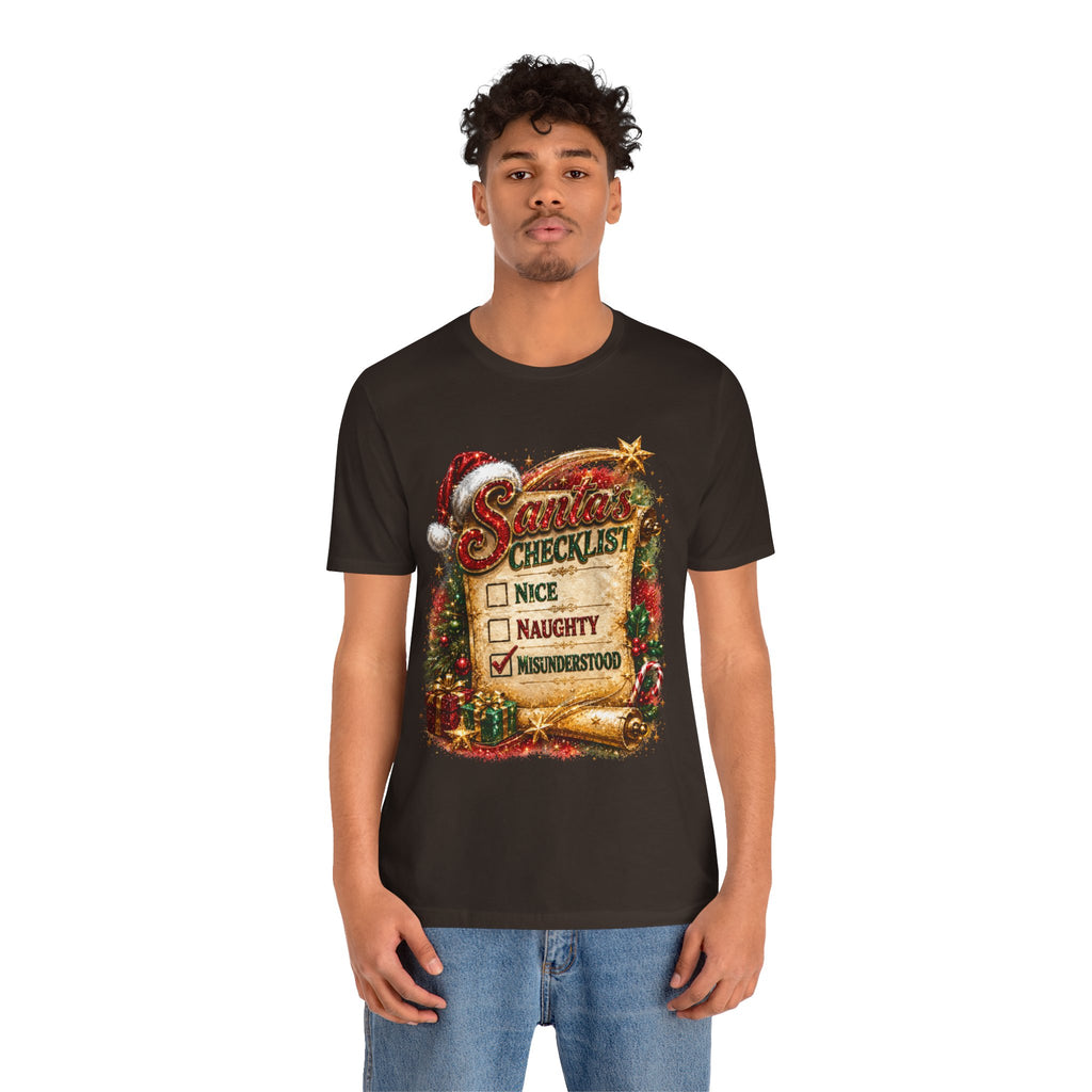 Santa's Checklist: Misunderstood – Funny Christmas T-Shirt