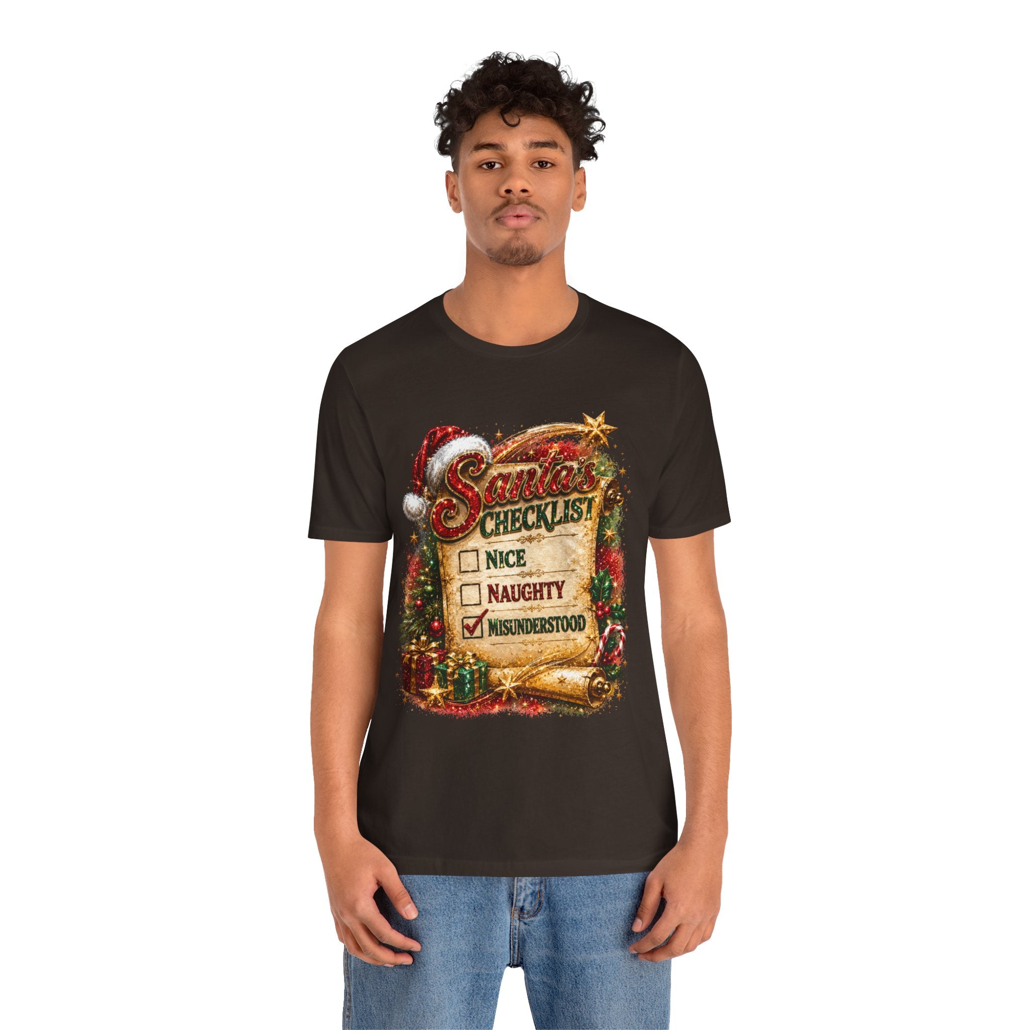 Santa's Checklist: Misunderstood – Funny Christmas T-Shirt