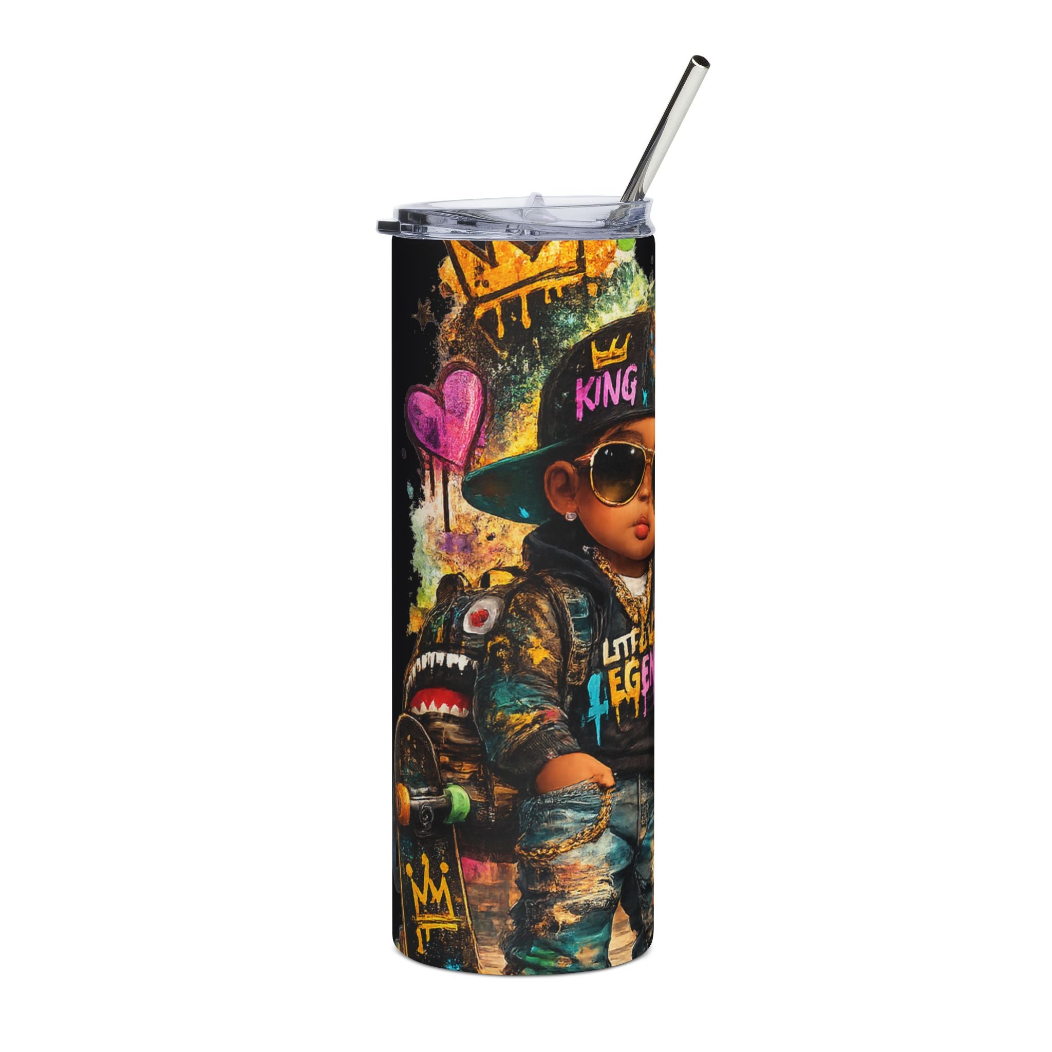 Lil Legend & Lil Queen Tumbler | Hip Hop Kids Graffiti Drinkware | Urban Streetwear Cup