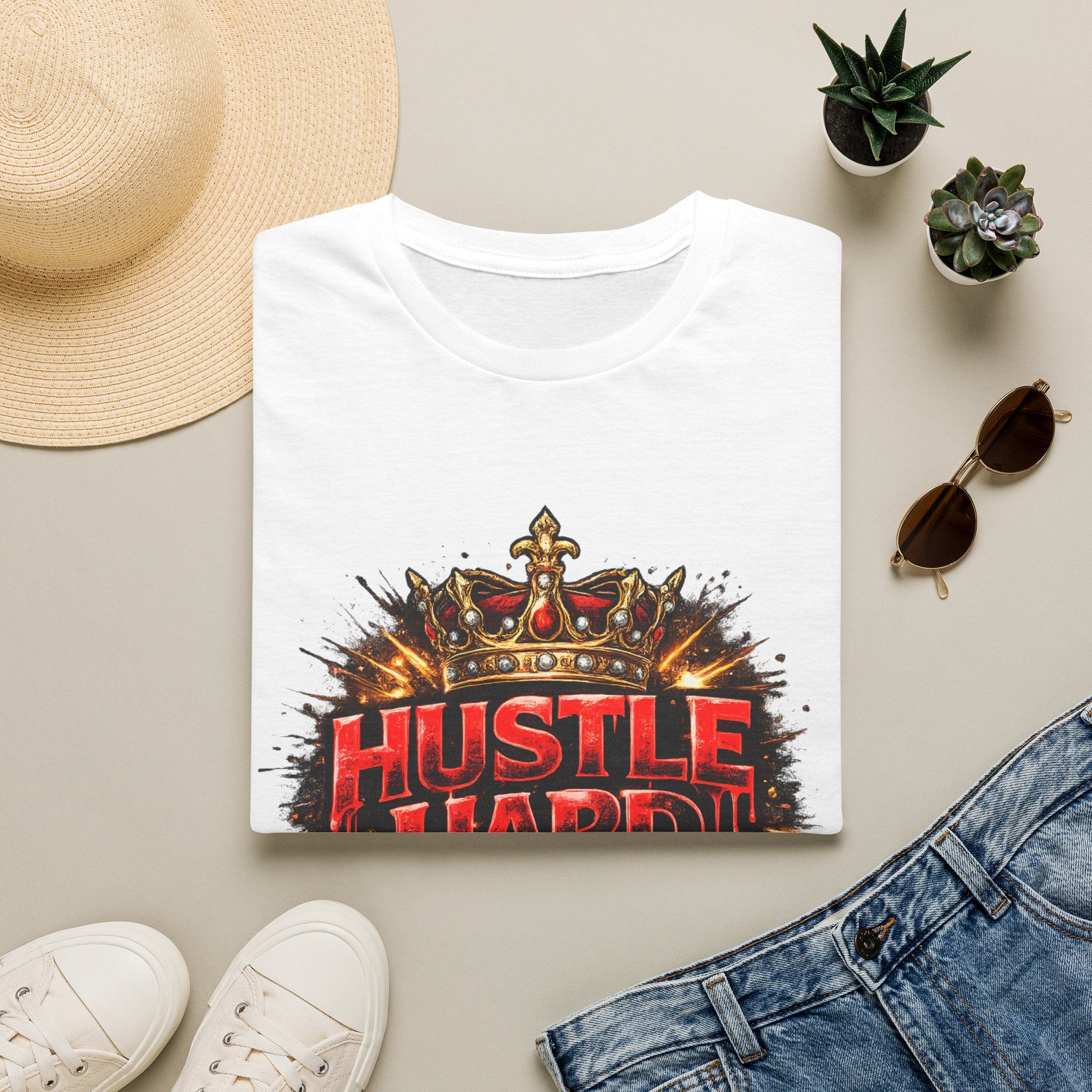 Hustle Hard T-Shirt – Crown & Money Graphic Tee