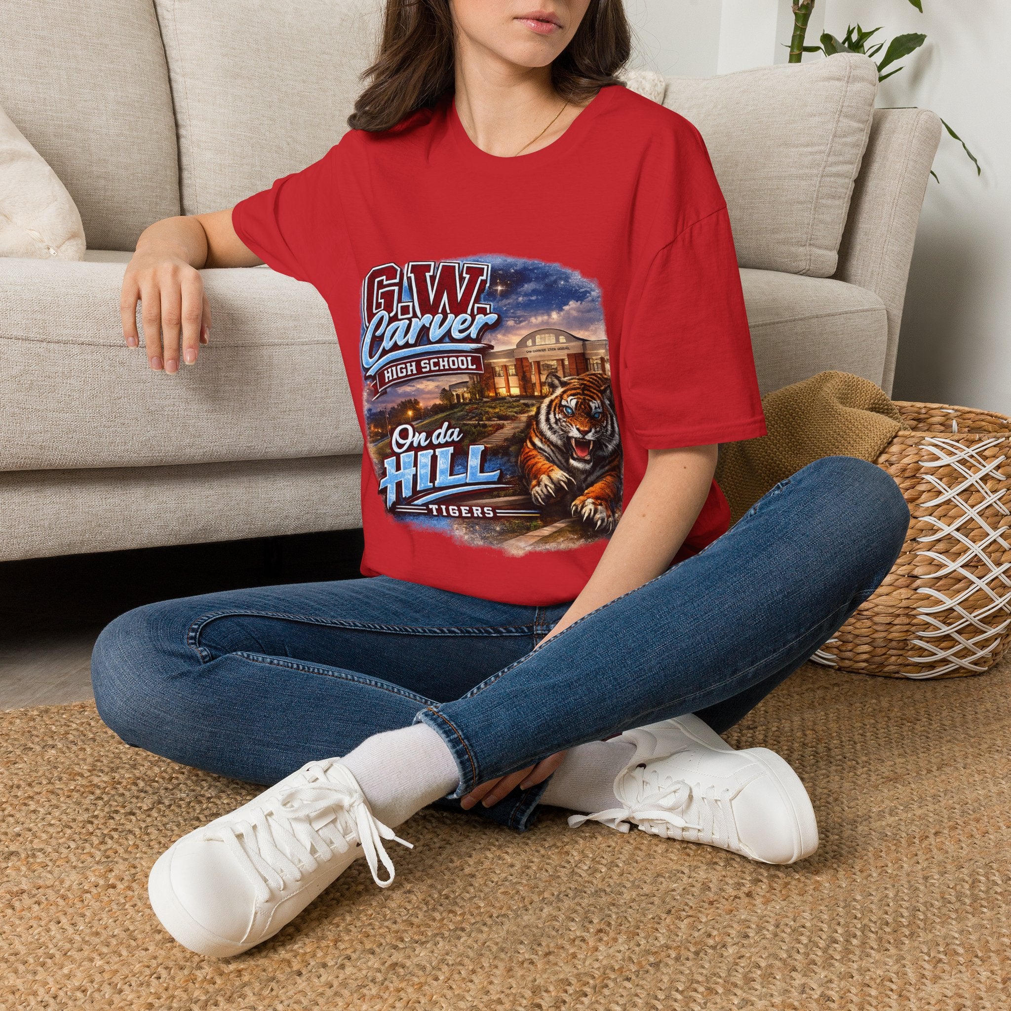 G.W. Carver High School Tigers T-Shirt | On Da Hill School Spirit Tee | Columbus GA Tiger Pride Graphic Tee