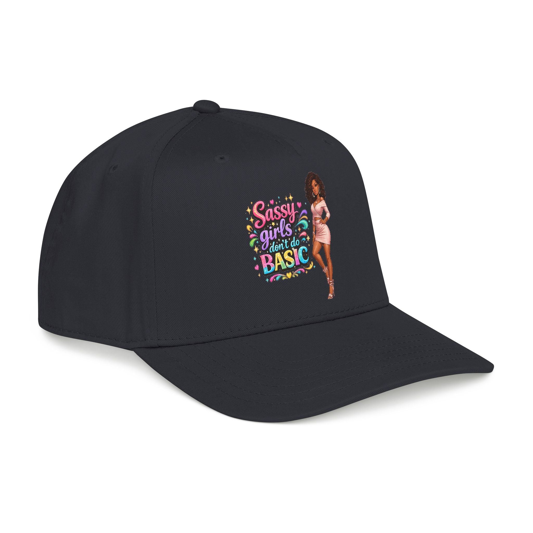 Sassy Girls Don't Do Basic Ball Cap – Royal/Natural