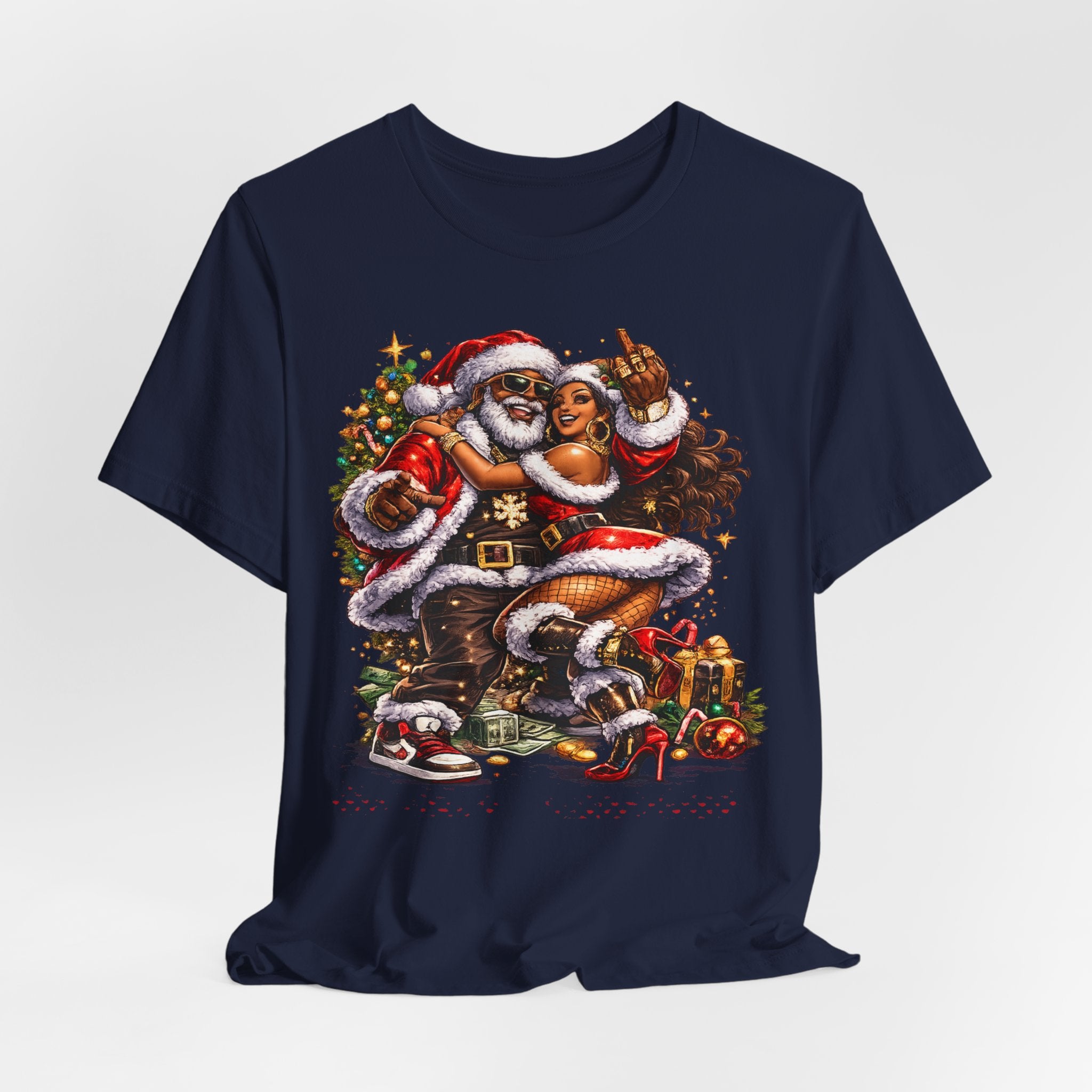 Hip Hop Santa & Mrs. Claus – Urban Christmas T-Shirt