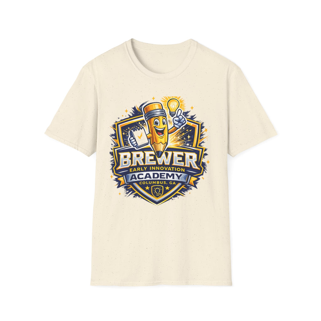 Brewer Early Innovation Academy T-Shirt | Columbus GA School Spirit Tee | BEIA Pencil Mascot Graphic Tee