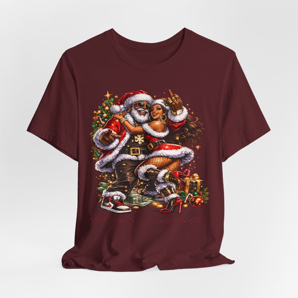Hip Hop Santa & Mrs. Claus – Urban Christmas T-Shirt