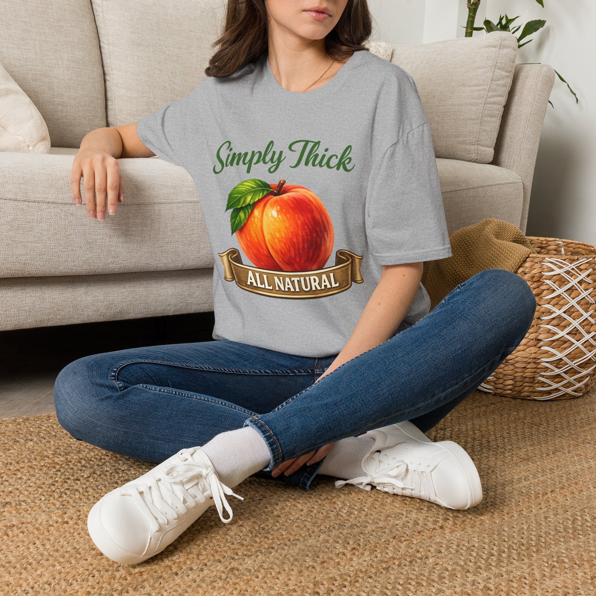 Simply Thick All Natural – Peach Graphic Tee