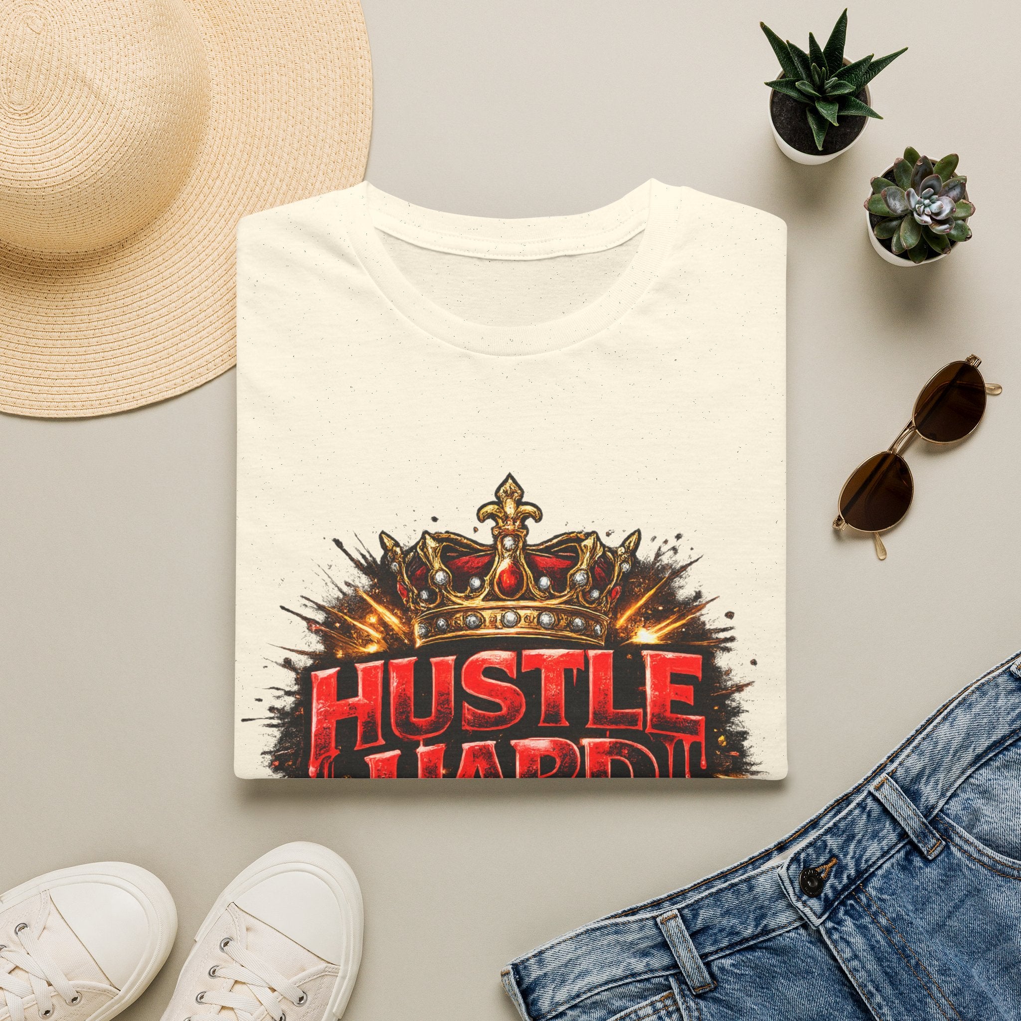 Hustle Hard T-Shirt – Crown & Money Graphic Tee