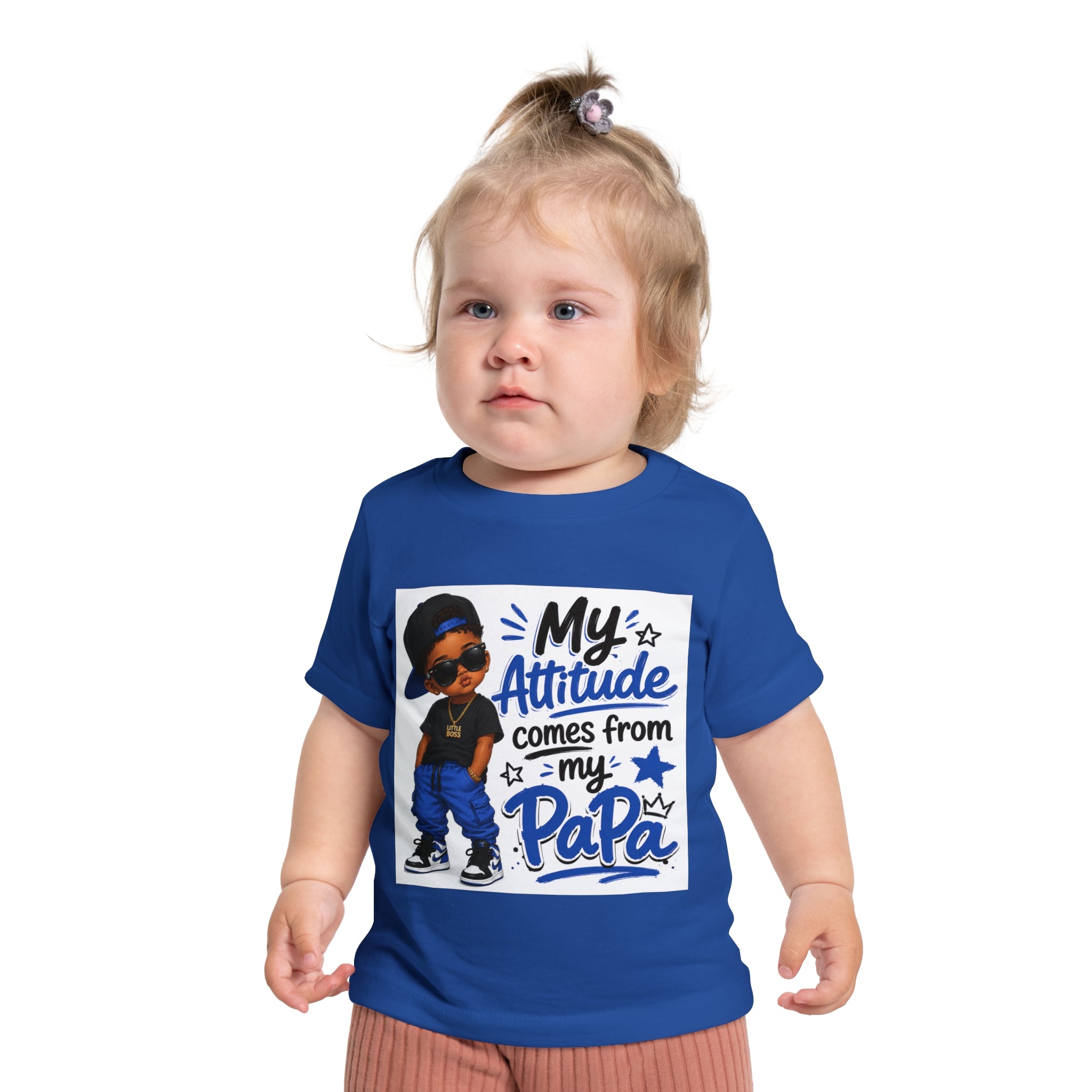 Baby T-Shirt “My Attitude Comes From My Papa” — Cute Papa-Inspired Infant Tee