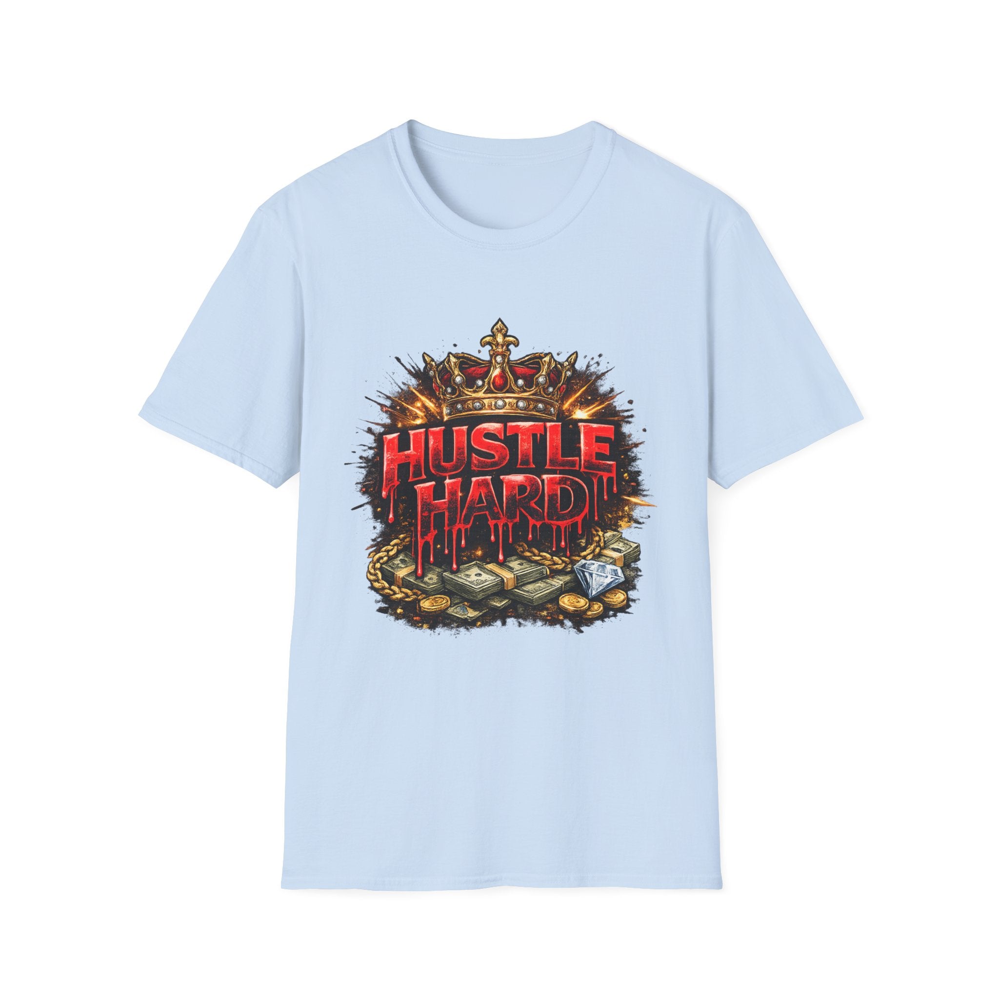 Hustle Hard T-Shirt – Crown & Money Graphic Tee