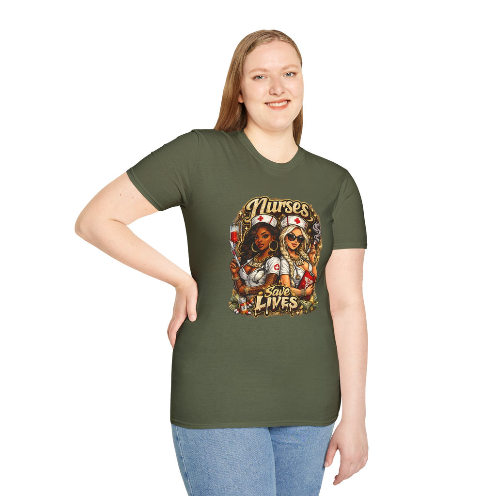 Nurses Save Lives T-Shirt | Nurse Appreciation Gift | Bold Nurse Graphic Tee