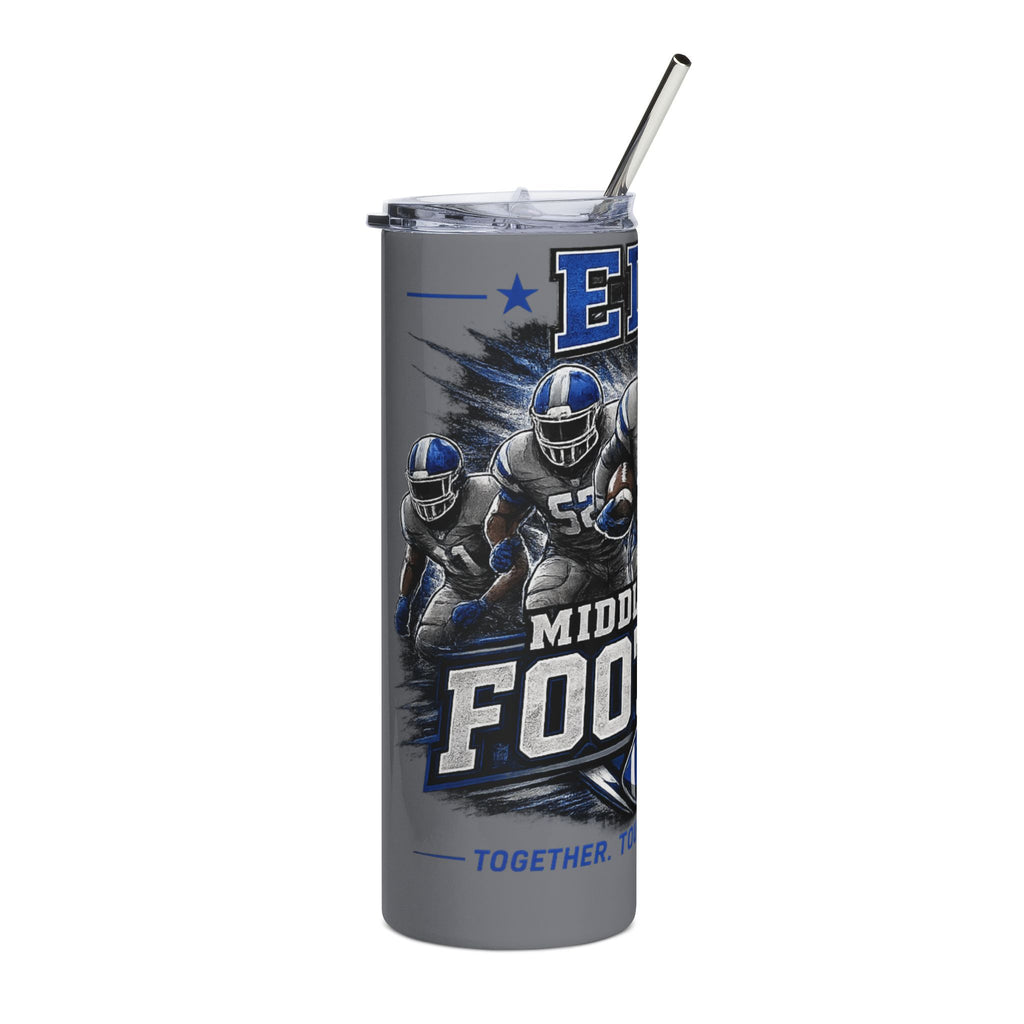 Eddy Middle School Football 20oz Stainless Steel Tumbler — Columbus, GA Team Travel Mug