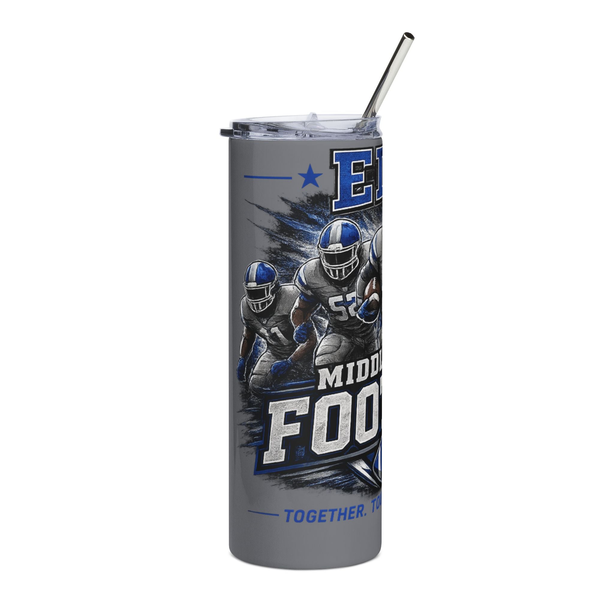 Eddy Middle School Football 20oz Stainless Steel Tumbler — Columbus, GA Team Travel Mug